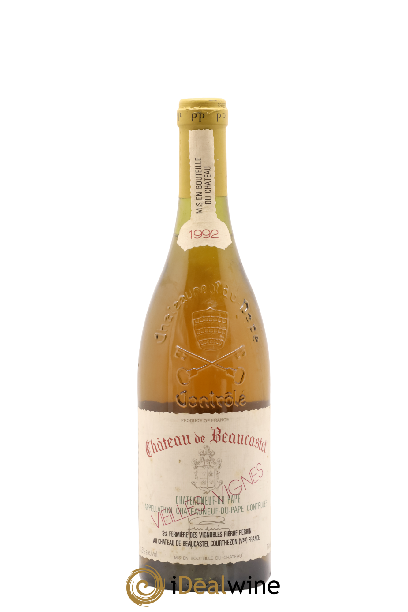 Châteauneuf-du-Pape Château de Beaucastel Vieilles vignes Roussanne Famille Perrin 1992 - Lot de 1 bouteille - 0