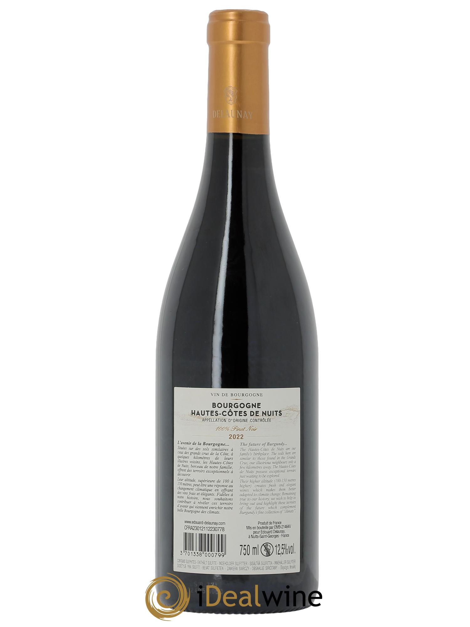 Hautes-Côtes de Nuits Charmont Edouard Delaunay 2022 - Lot de 1 bouteille - 1