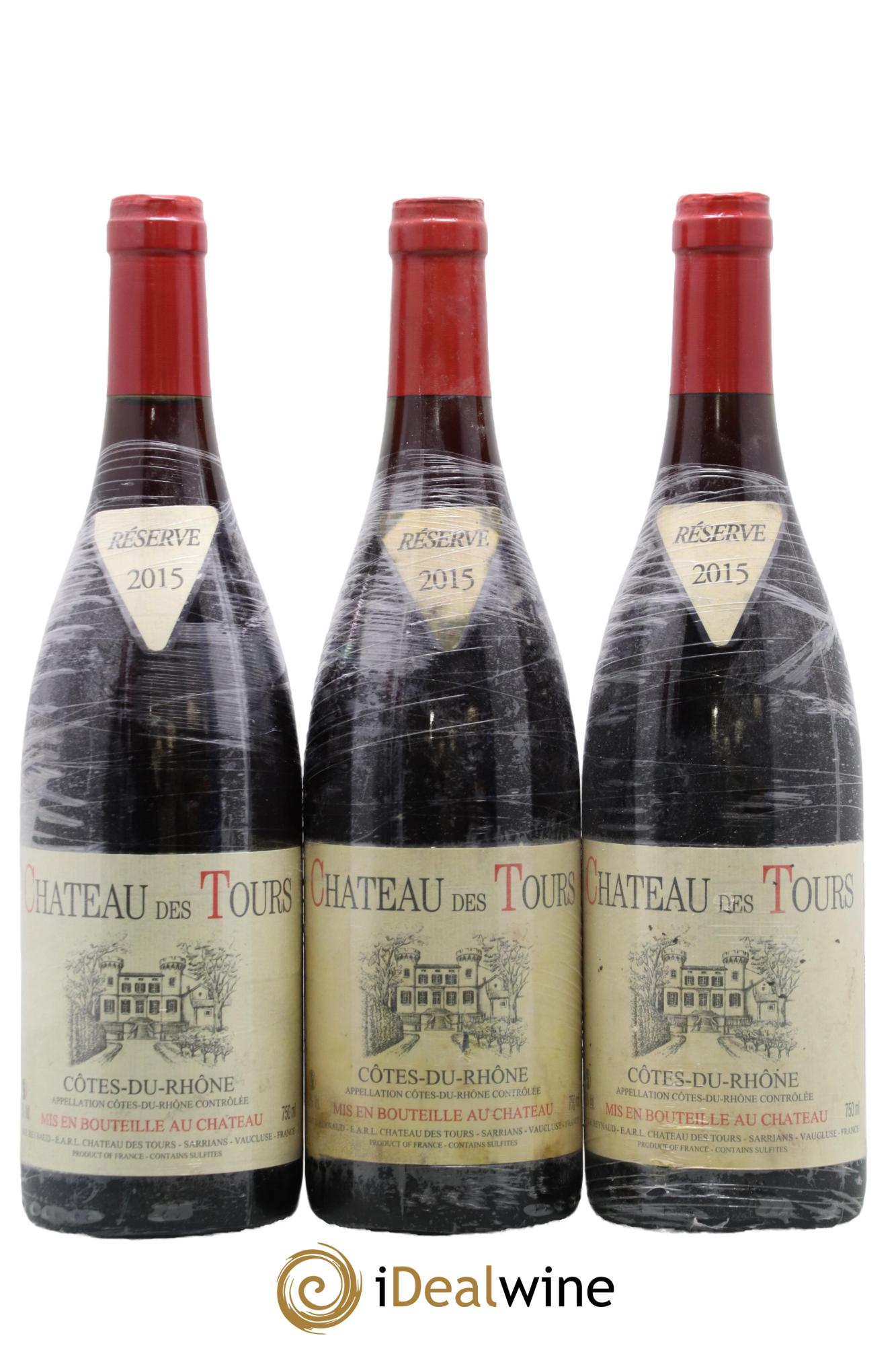 Côtes-du-Rhône Château des Tours Emmanuel Reynaud 2015 - Posten von 3 Flaschen - 0