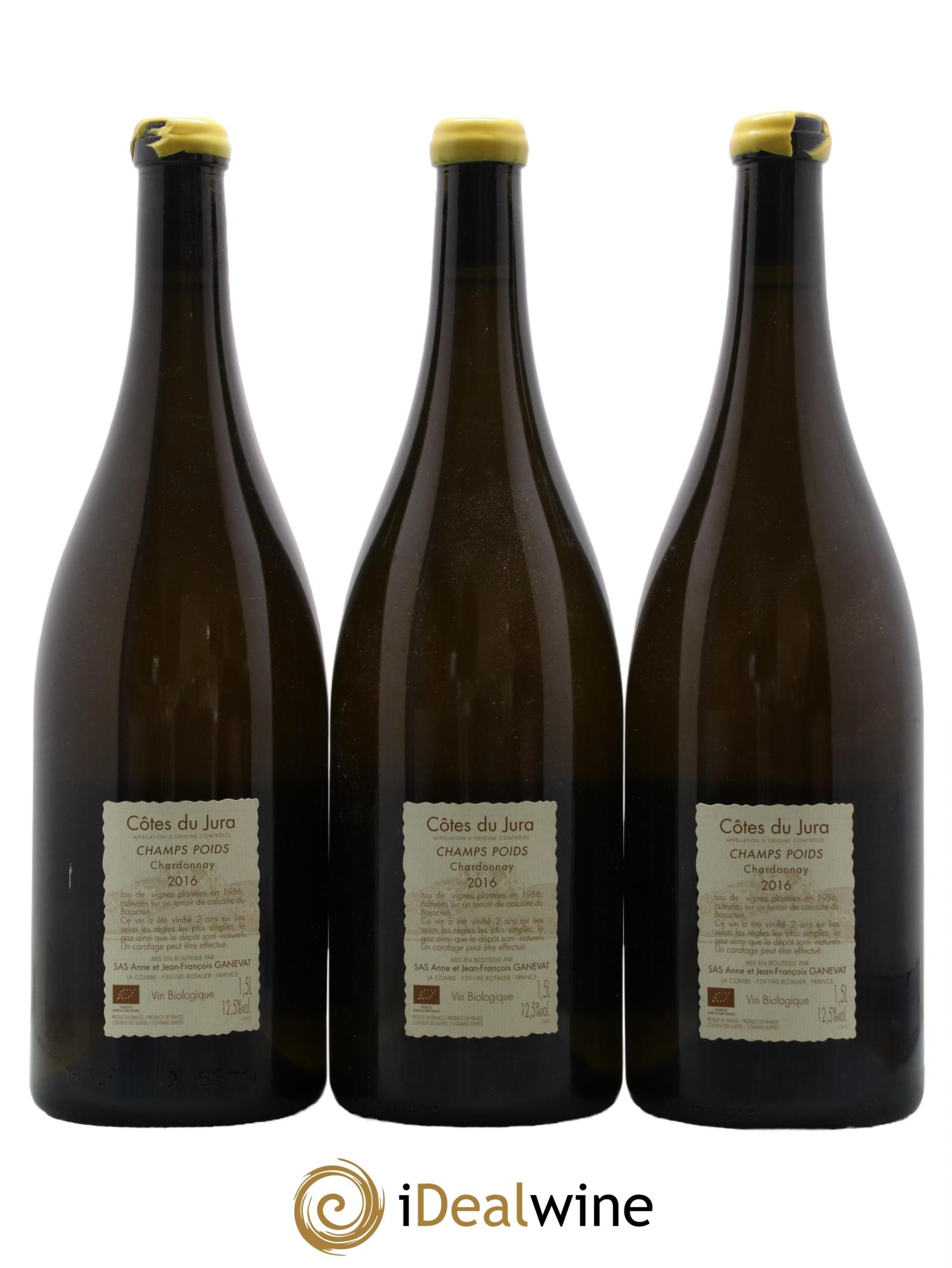 Côtes du Jura Champs Poids Anne et Jean François Ganevat 2016 - Lot de 3 magnums - 1