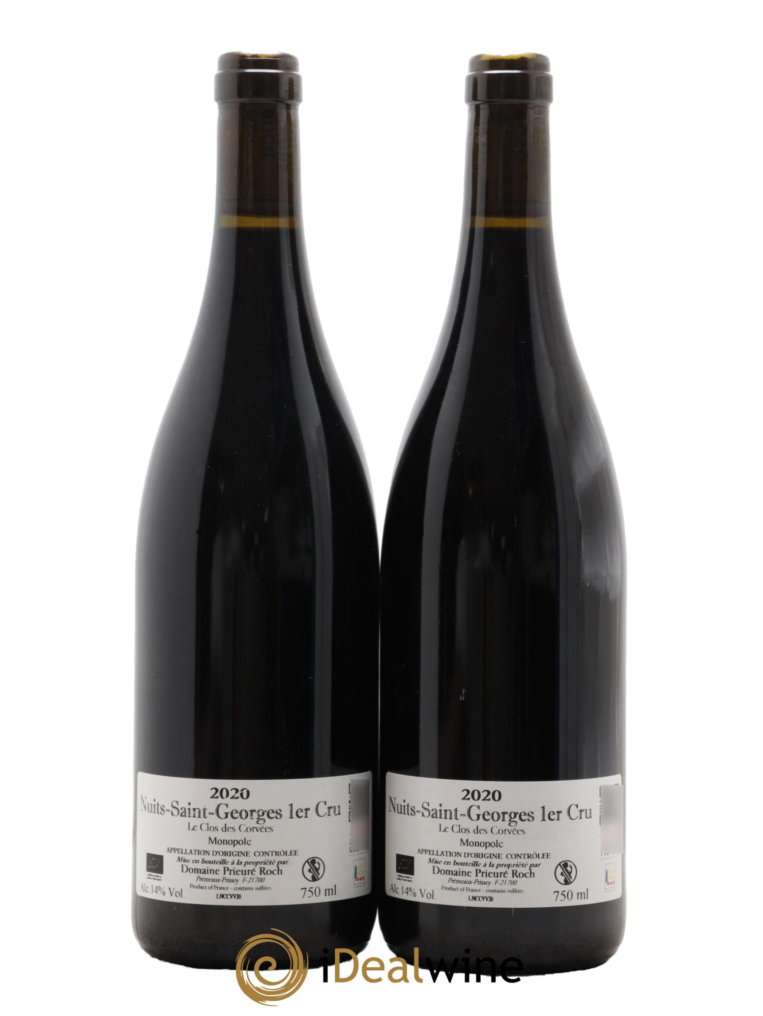 Nuits-Saint-Georges 1er Cru Le Clos des Corvées Prieuré Roch 2020 - Lot de 2 bouteilles - 1