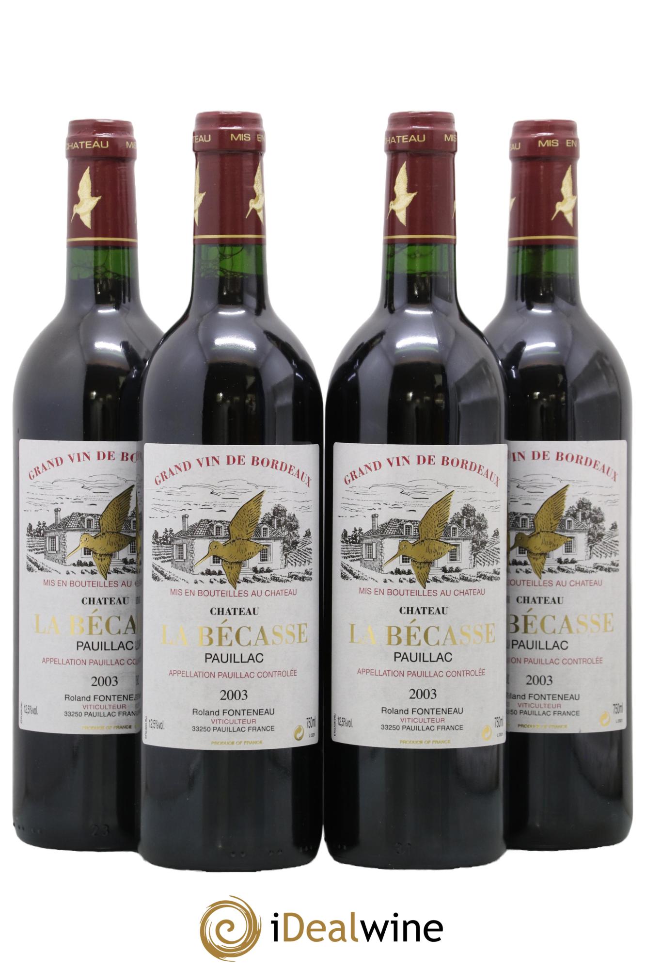 Château la Bécasse 2003 - Posten von 4 Flaschen - 0