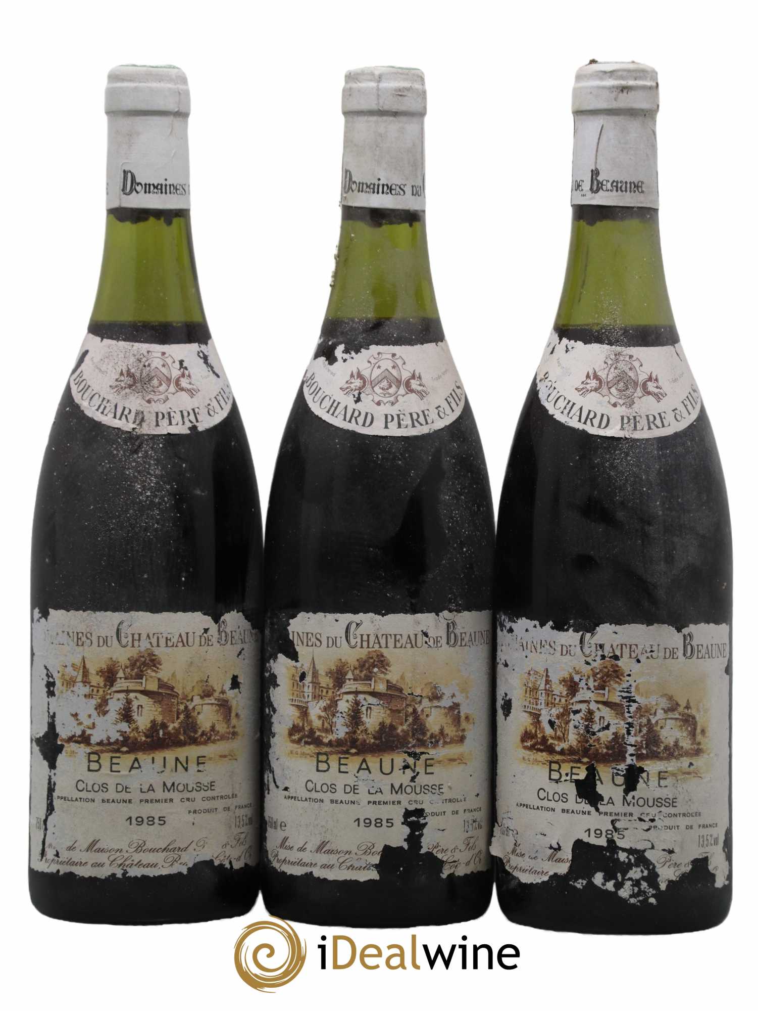 Beaune 1er Cru Clos de la Mousse Bouchard Père & Fils 1985 - Lot de 3 bouteilles - 0