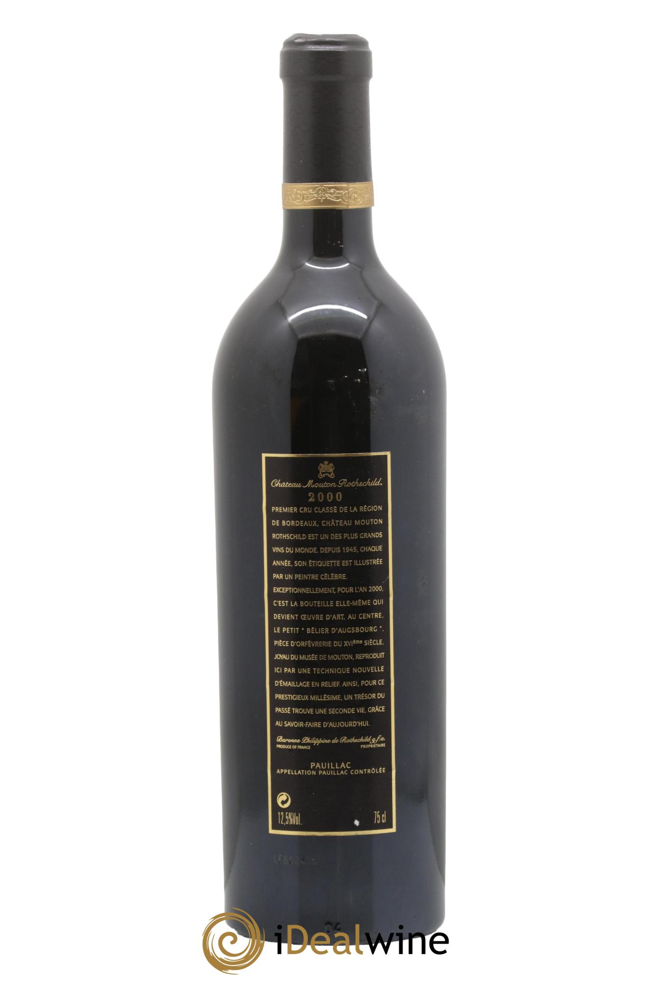 Château Mouton Rothschild 1er Grand Cru Classé 2000 - Lot de 1 bouteille - 1