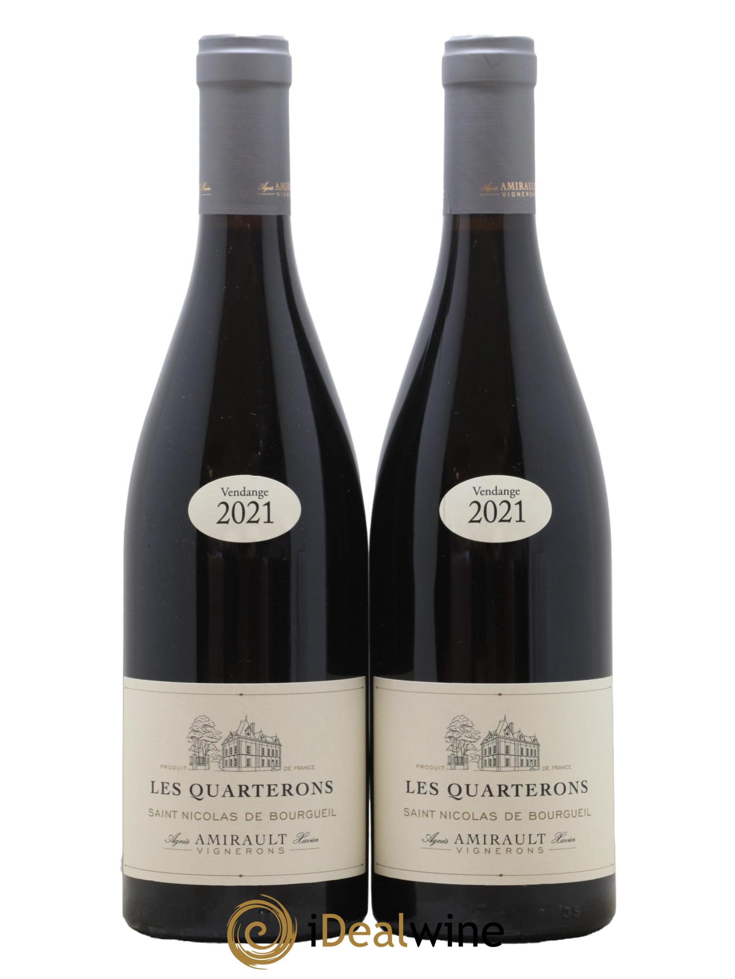 Saint-Nicolas de Bourgueil Les Quarterons Agnès et Xavier Amirault 2021 - Lot de 2 bouteilles - 0