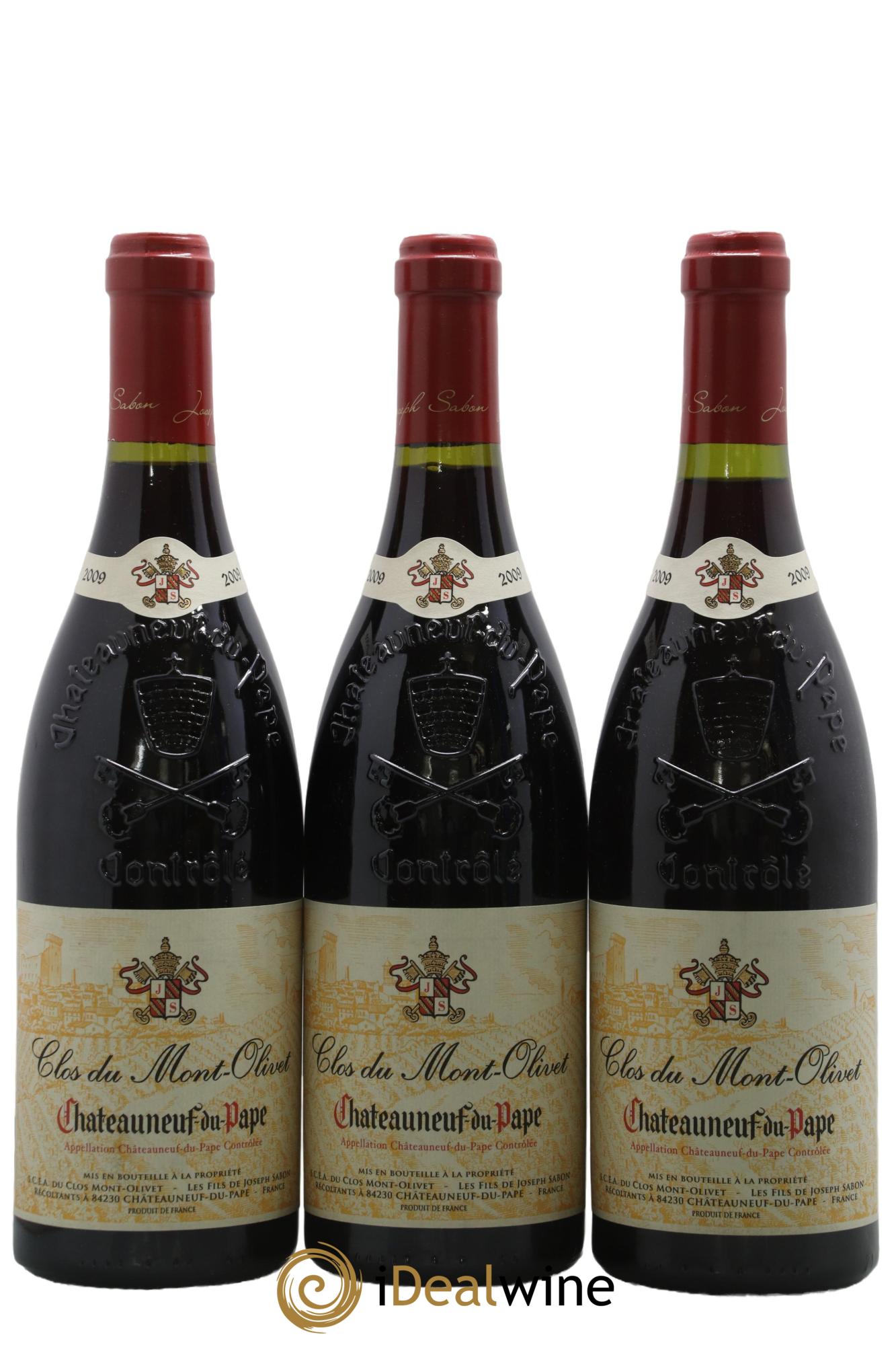Châteauneuf-du-Pape Clos du Mont-Olivet 2009 - Lotto di 3 bottiglie - 0