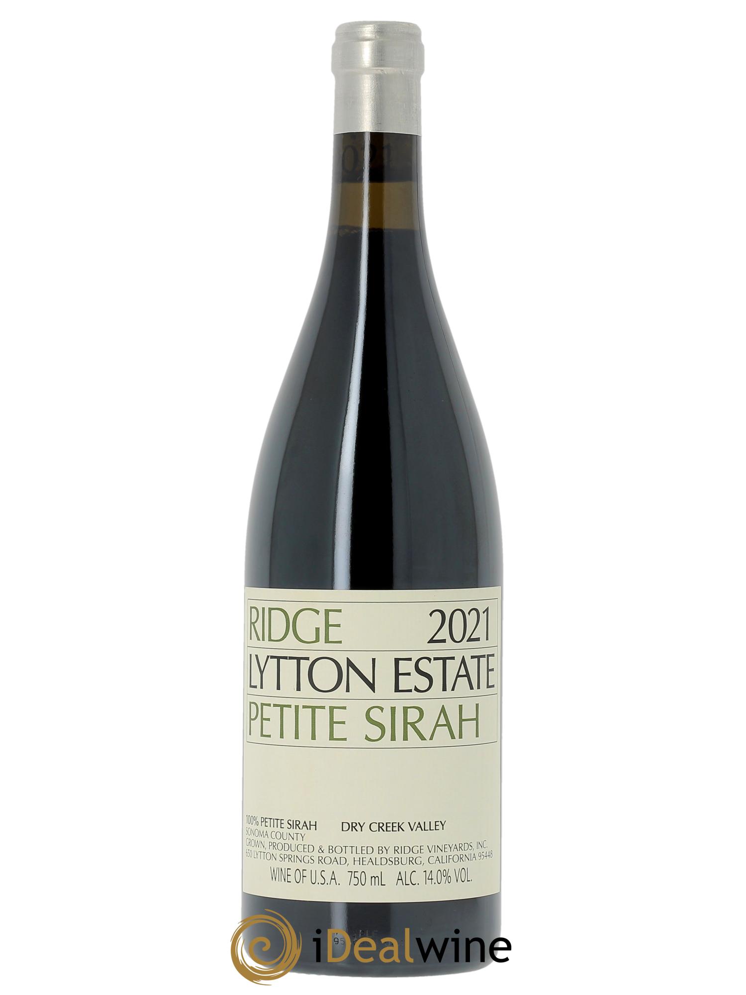 Dry Creek Valley Lytton Estate Petite Sirah Ridge Vineyards  2021 - Posten von 1 Flasche - 0
