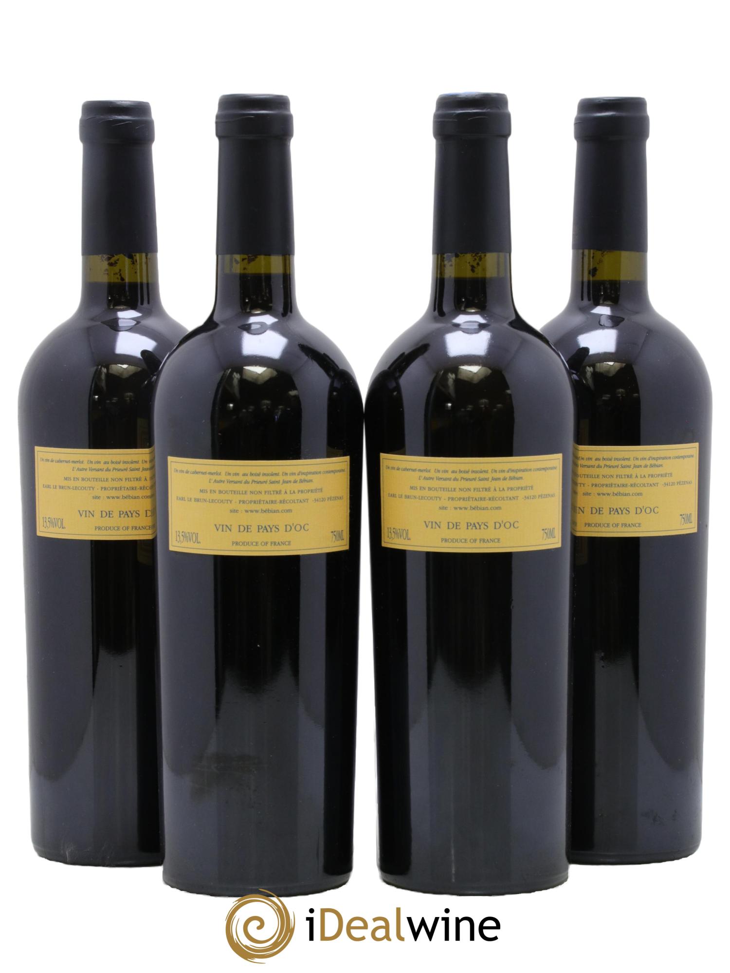 Languedoc L'Autre Versant Bébian Le Brun-Lecouty 2000 - Lot of 4 bottles - 1