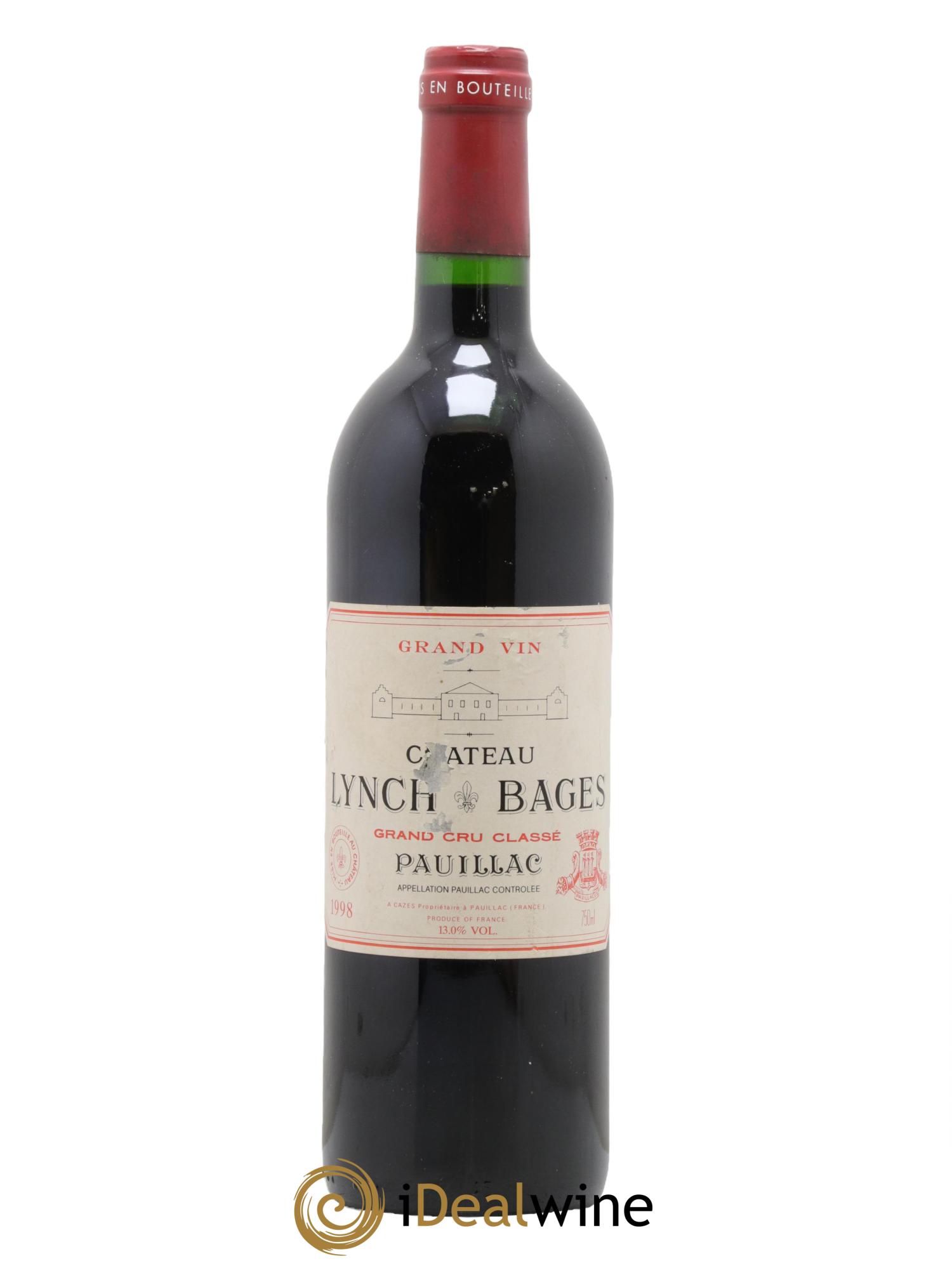 Château Lynch Bages 5ème Grand Cru Classé 1998 - Lot de 1 bouteille - 0