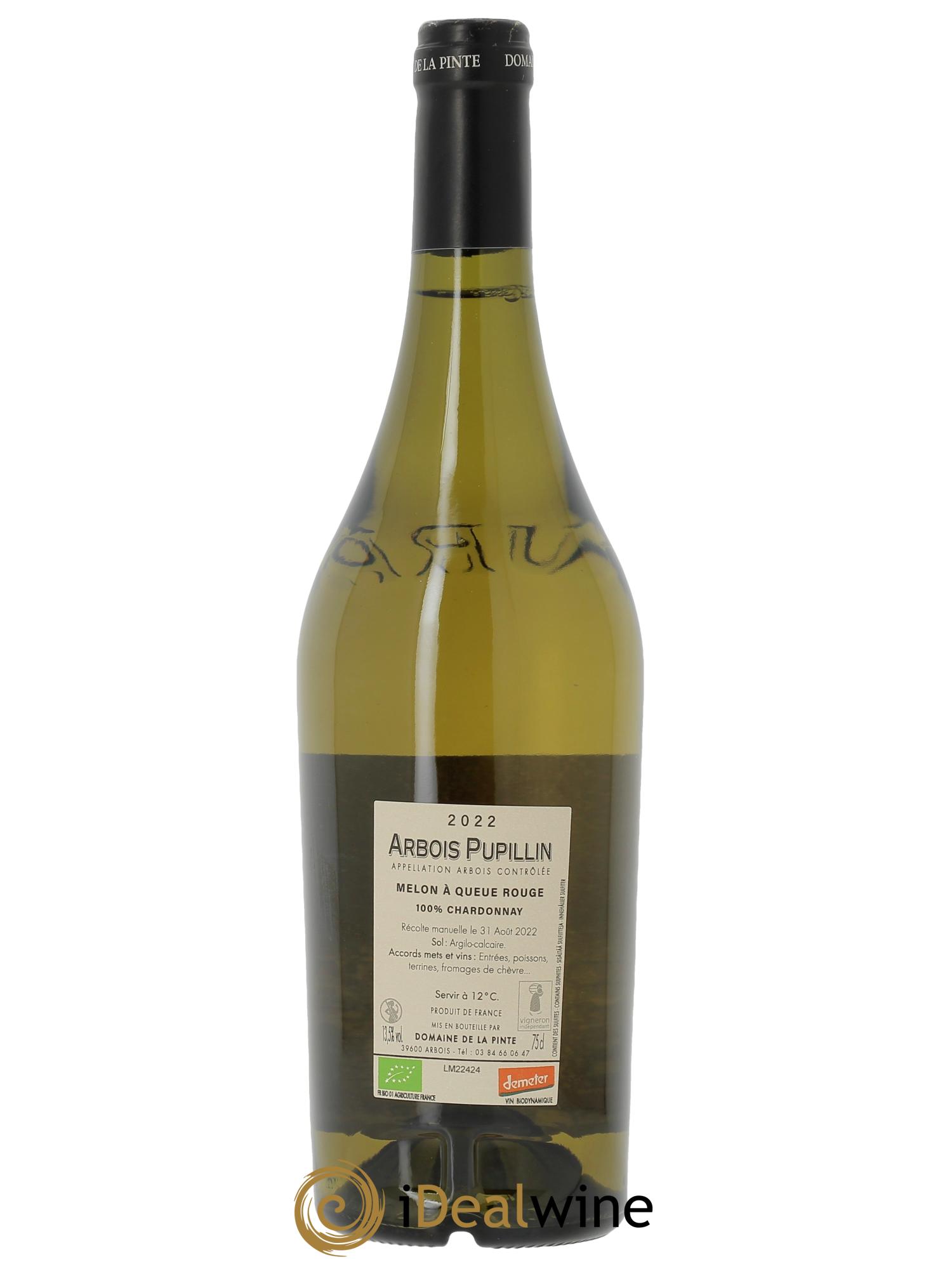 Arbois Melon à Queue Rouge Domaine de la Pinte  2022 - Lotto di 1 bottiglia - 1