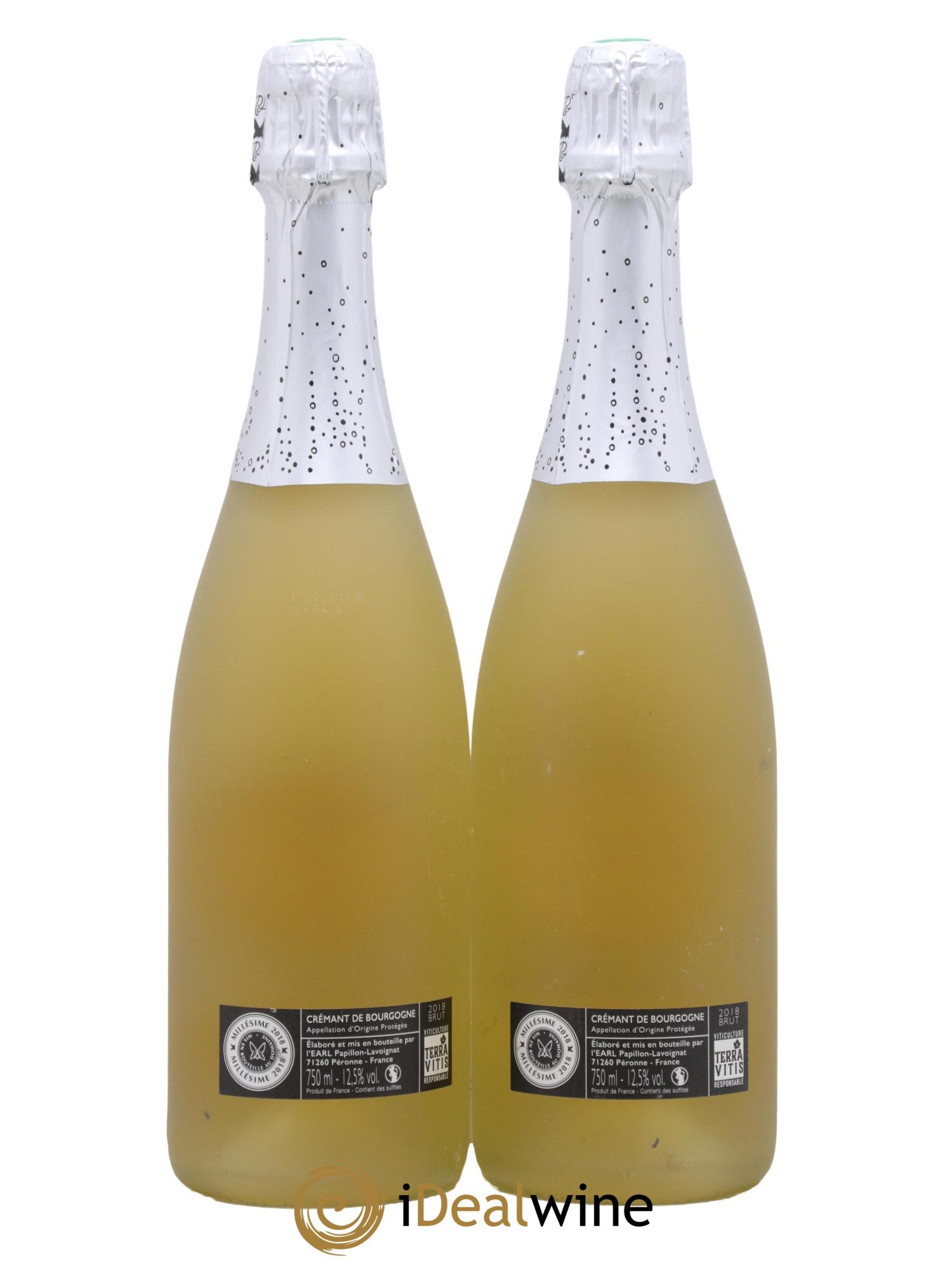 Crémant de Bourgogne Papillon Lavoignat 2018 - Lot de 2 bouteilles - 1