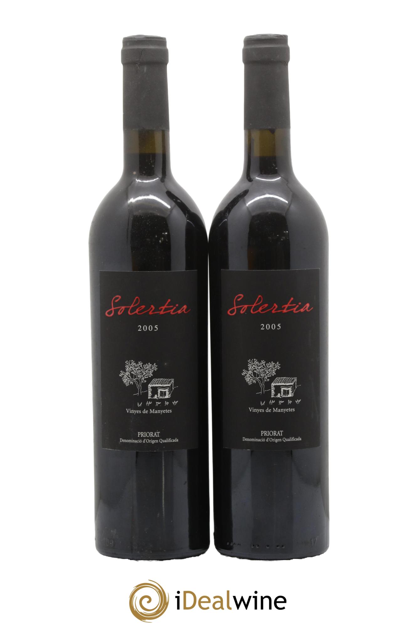 Italie Solertia Vinyes De Manyetes 2005 - Lot de 2 bouteilles - 0