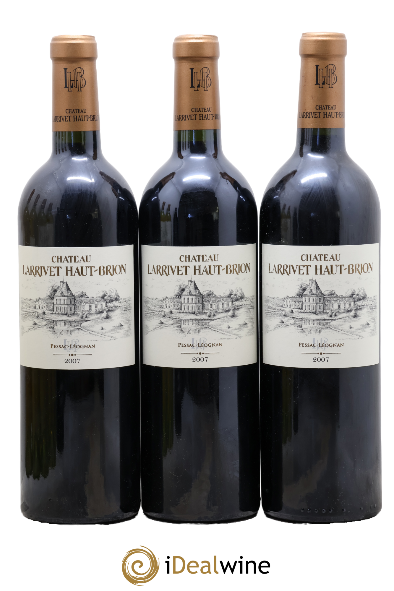 Château Larrivet Haut-Brion 2007 - Lot de 3 bouteilles - 0