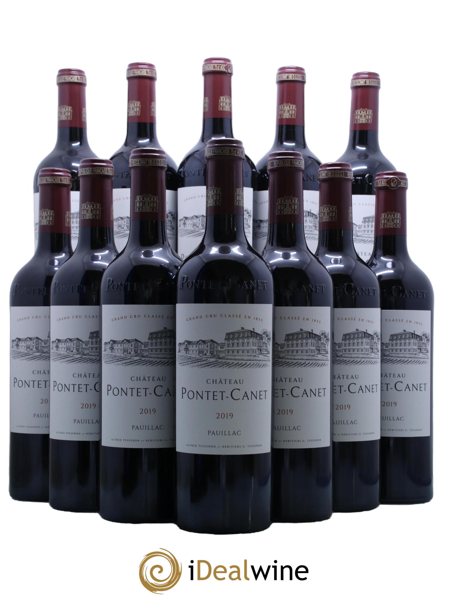 Château Pontet Canet 5ème Grand Cru Classé 2019 - Lot de 12 bouteilles - 0