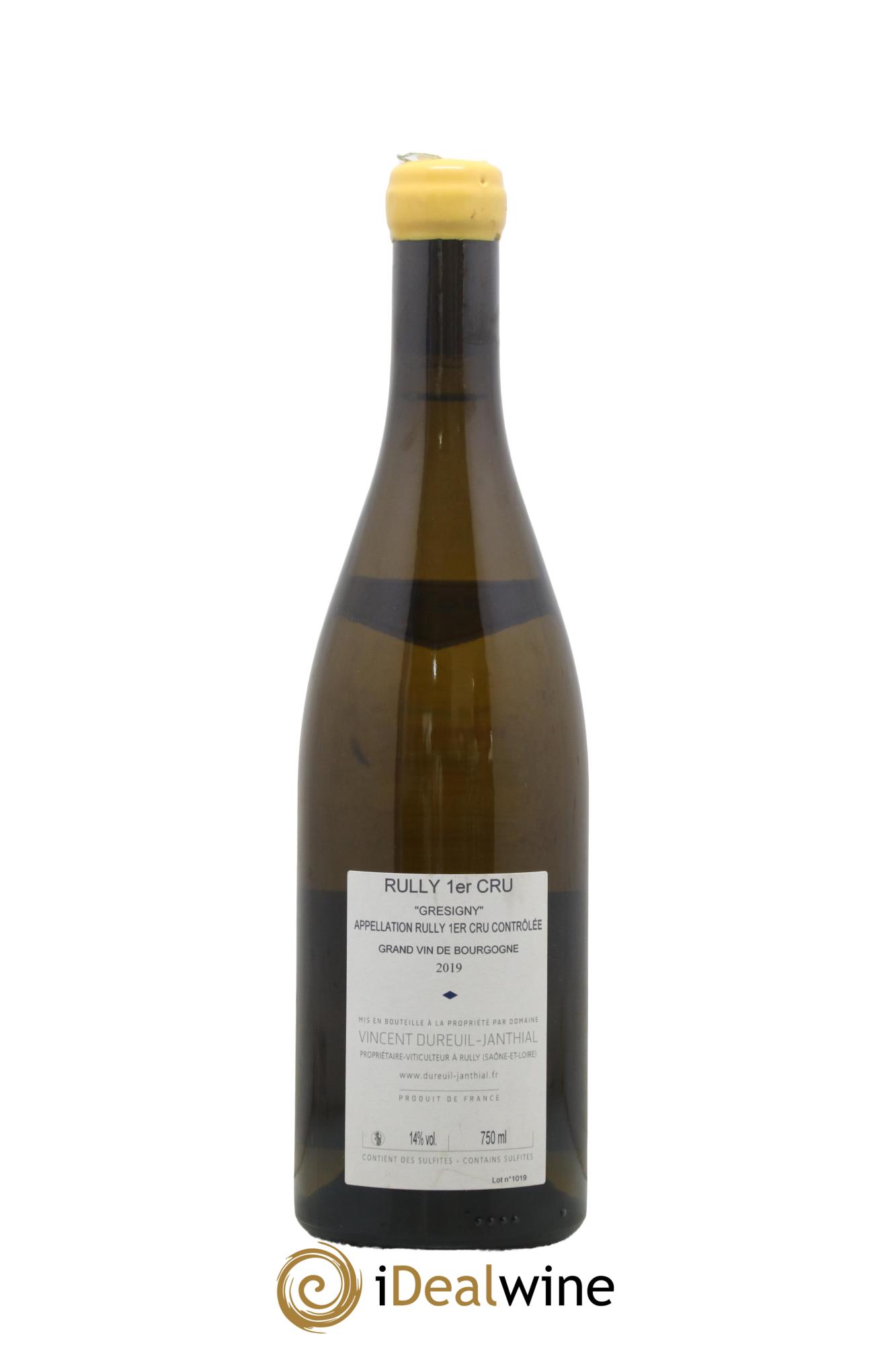 Rully 1er Cru Grésigny Vieilles Vignes Vincent Dureuil-Janthial 2019 - Lotto di 1 bottiglia - 1
