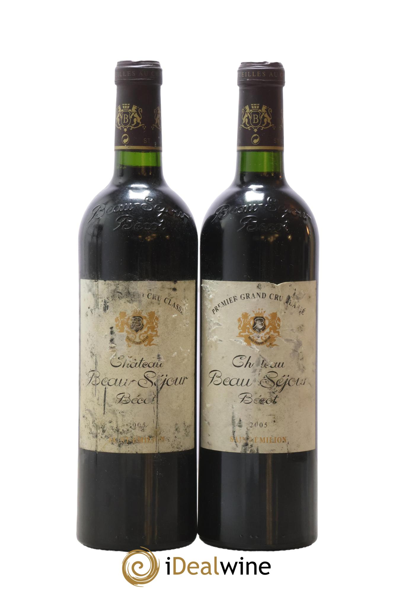 Château Beau-Séjour Bécot 1er Grand Cru Classé B 2005 - Lot de 2 bouteilles - 0