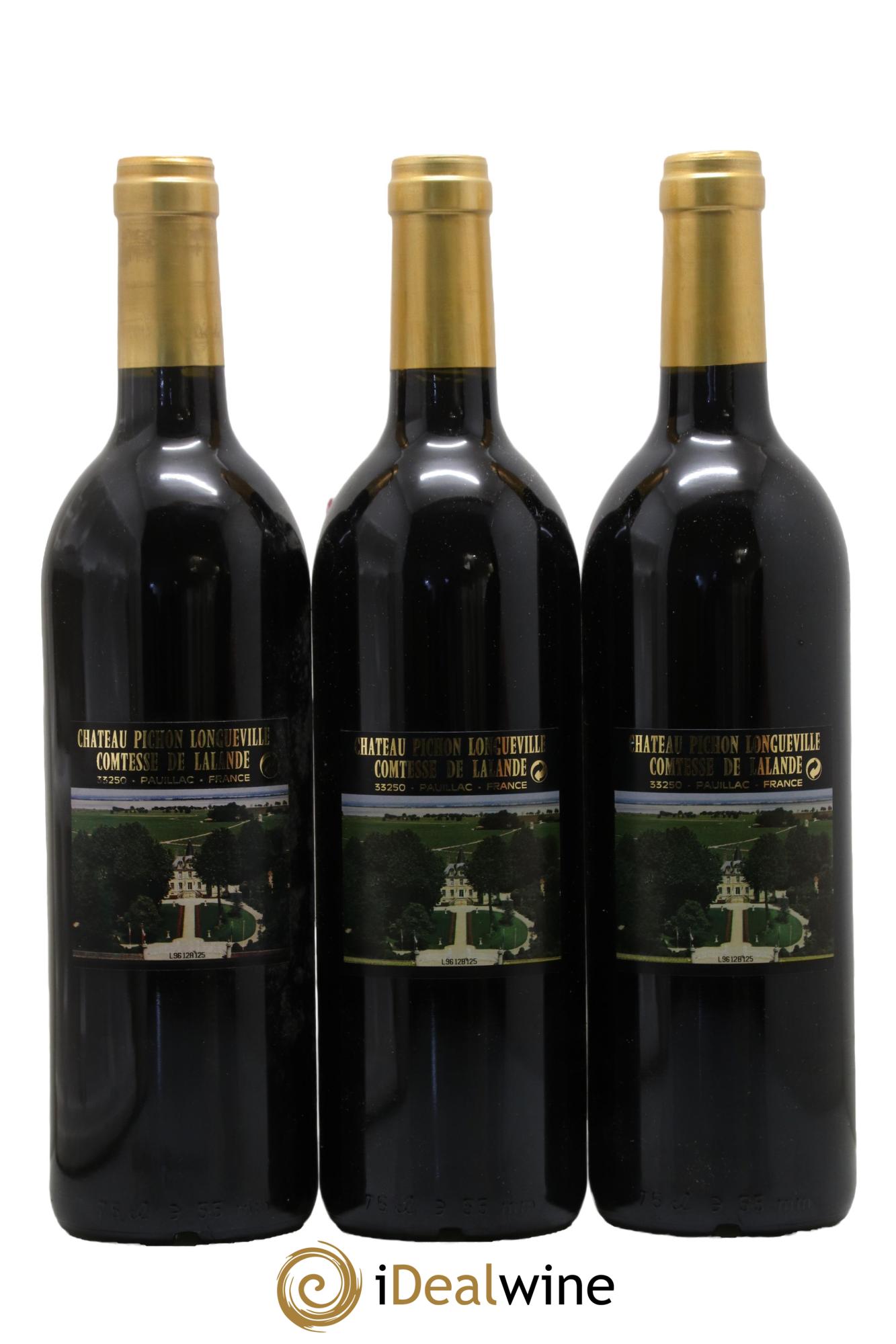 Château Pichon Longueville Comtesse de Lalande 2ème Grand Cru Classé 1996 - Lot de 3 bouteilles - 1