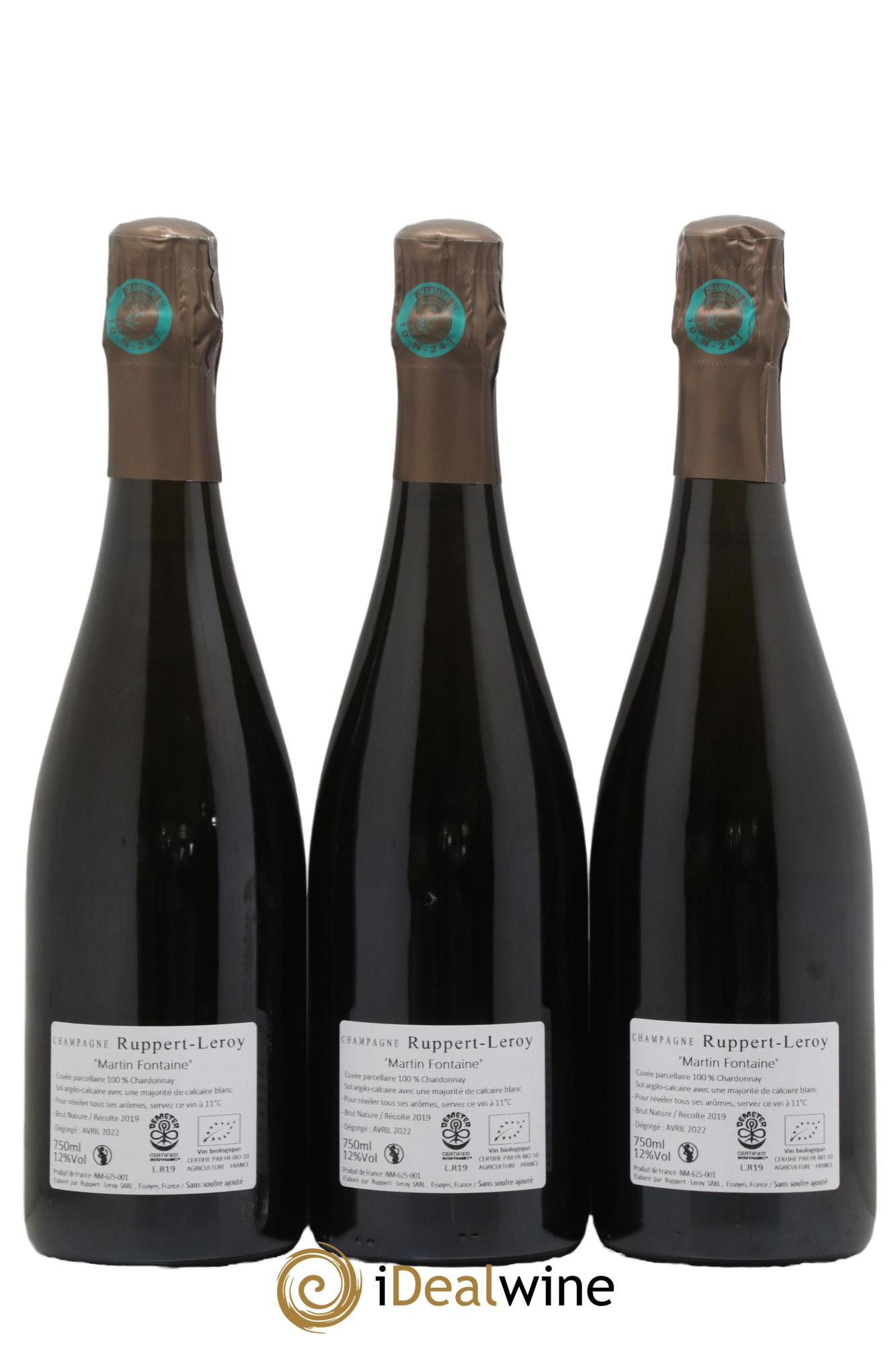 Martin Fontaine Ruppert-Leroy (Domaine) 2019 - Lot de 3 bouteilles - 1