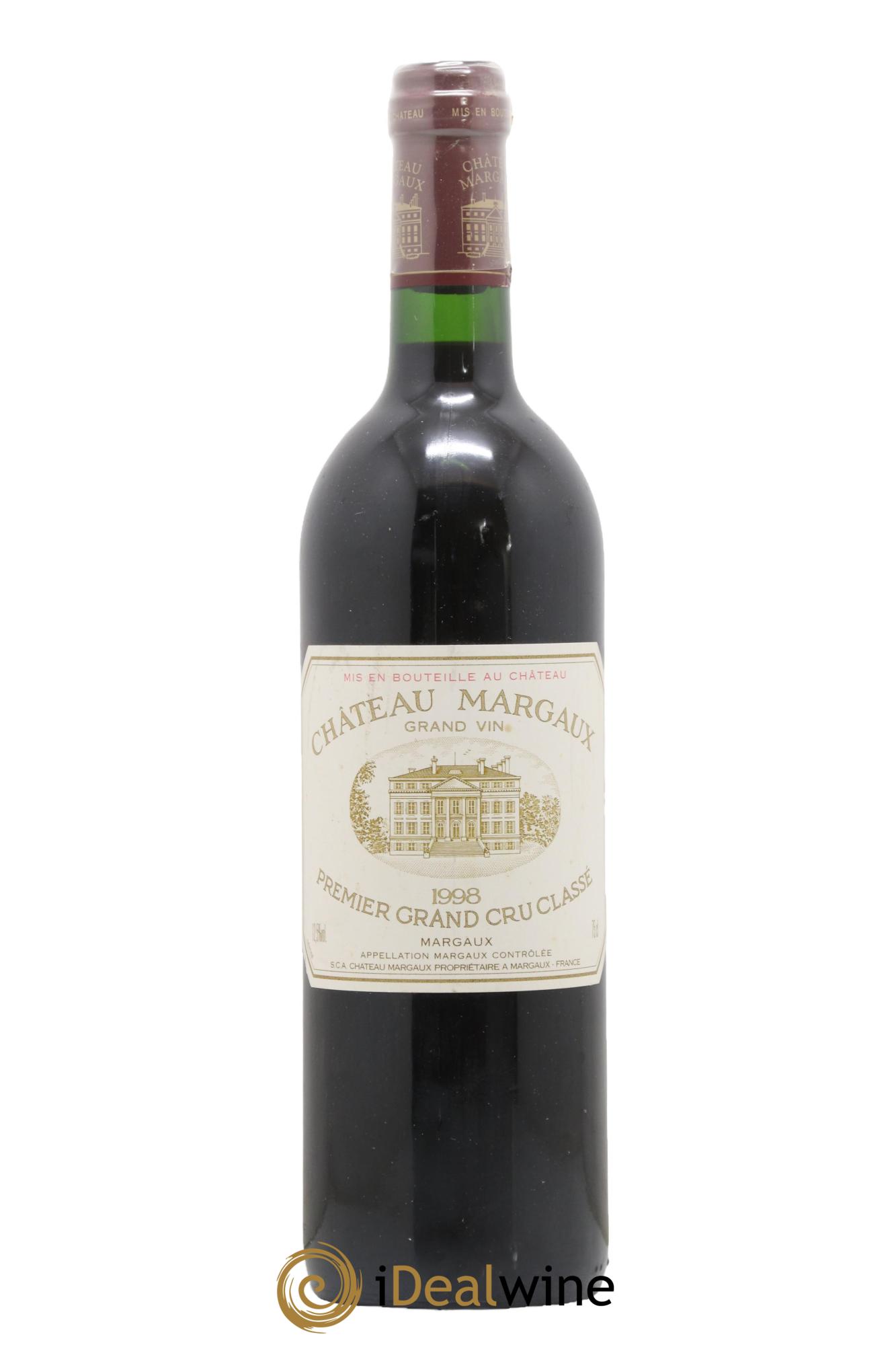 Château Margaux 1er Grand Cru Classé 1998 - Lot de 1 bouteille - 0