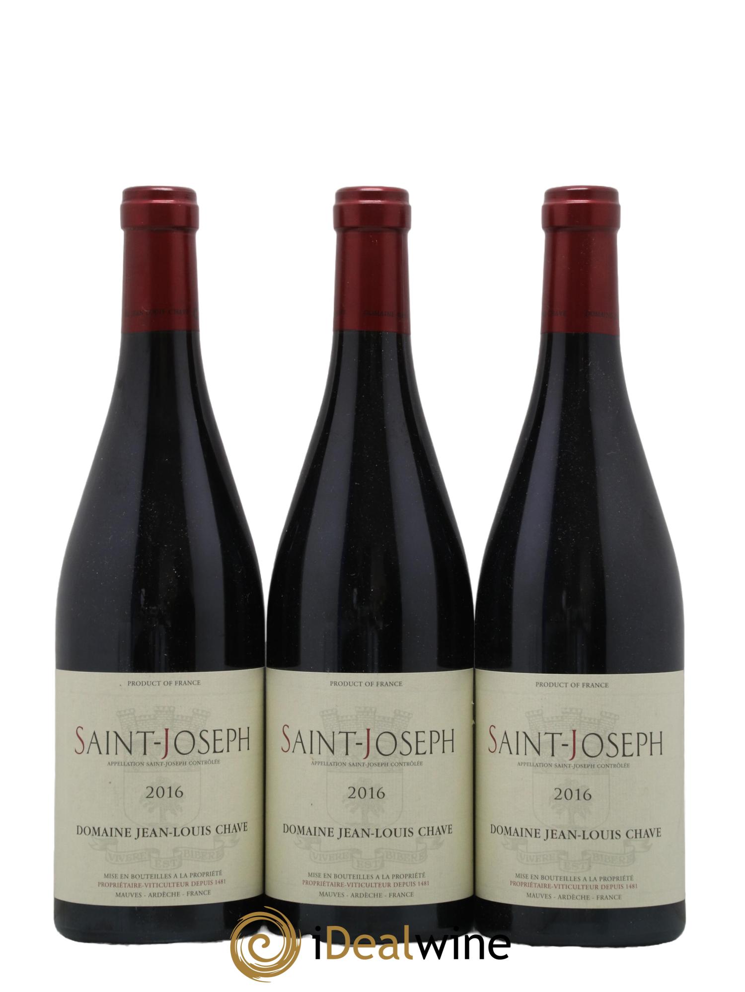 Saint-Joseph Jean-Louis Chave 2016 - Lot de 3 bouteilles - 0