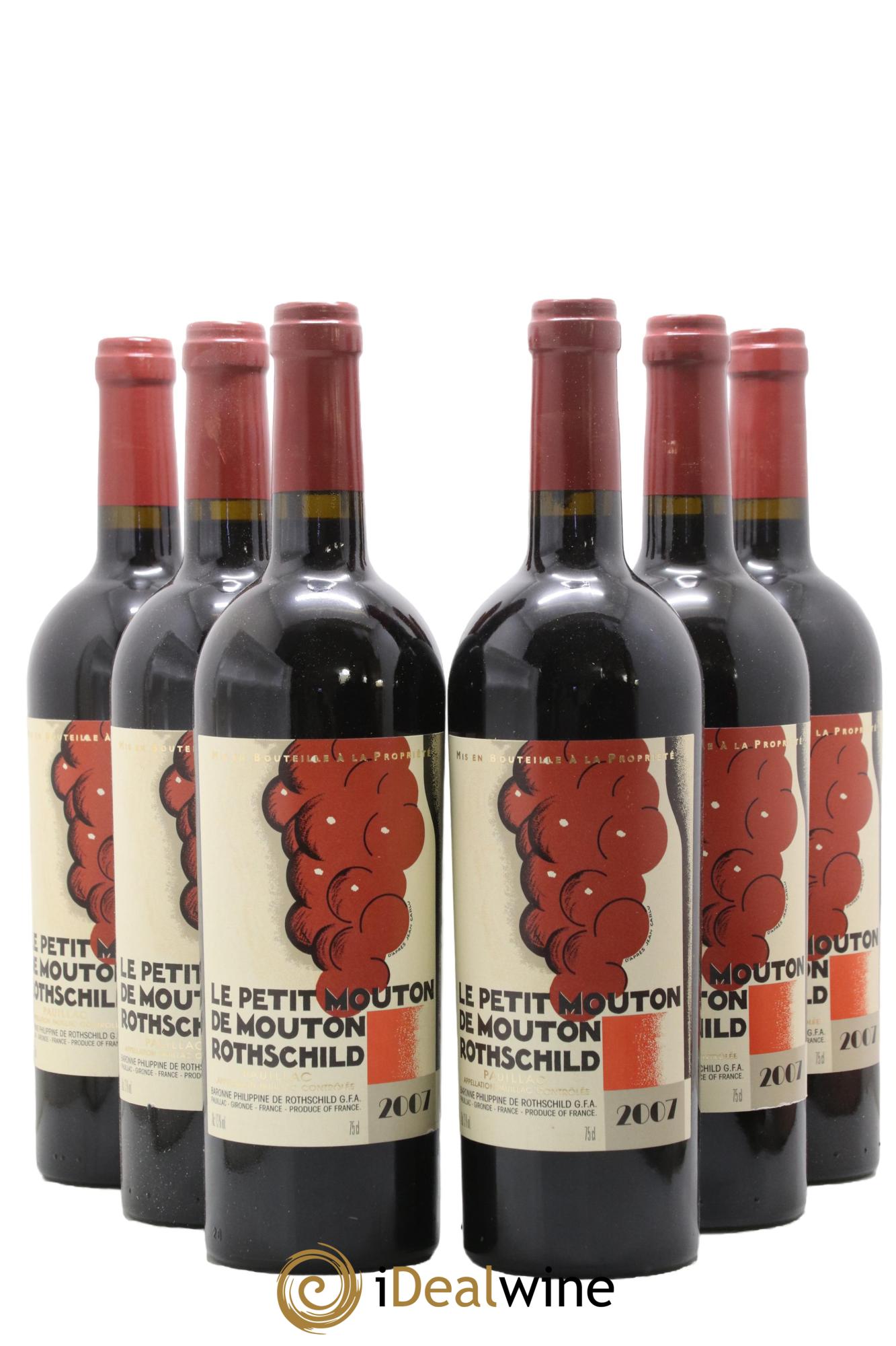 Petit Mouton Second Vin 2007 - Posten von 6 Flaschen - 0