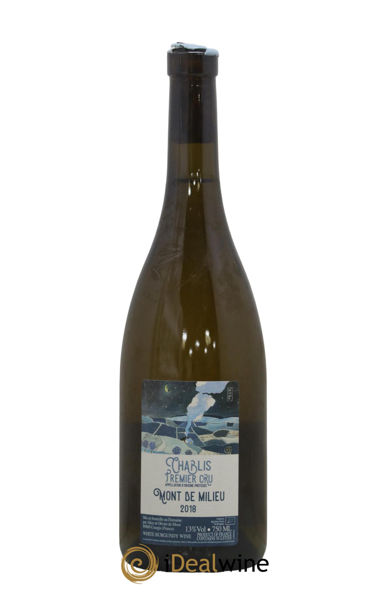 Chablis 1er Cru Mont de Milieu Alice et Olivier De Moor 2018 - Lot de 1 bouteille - 0