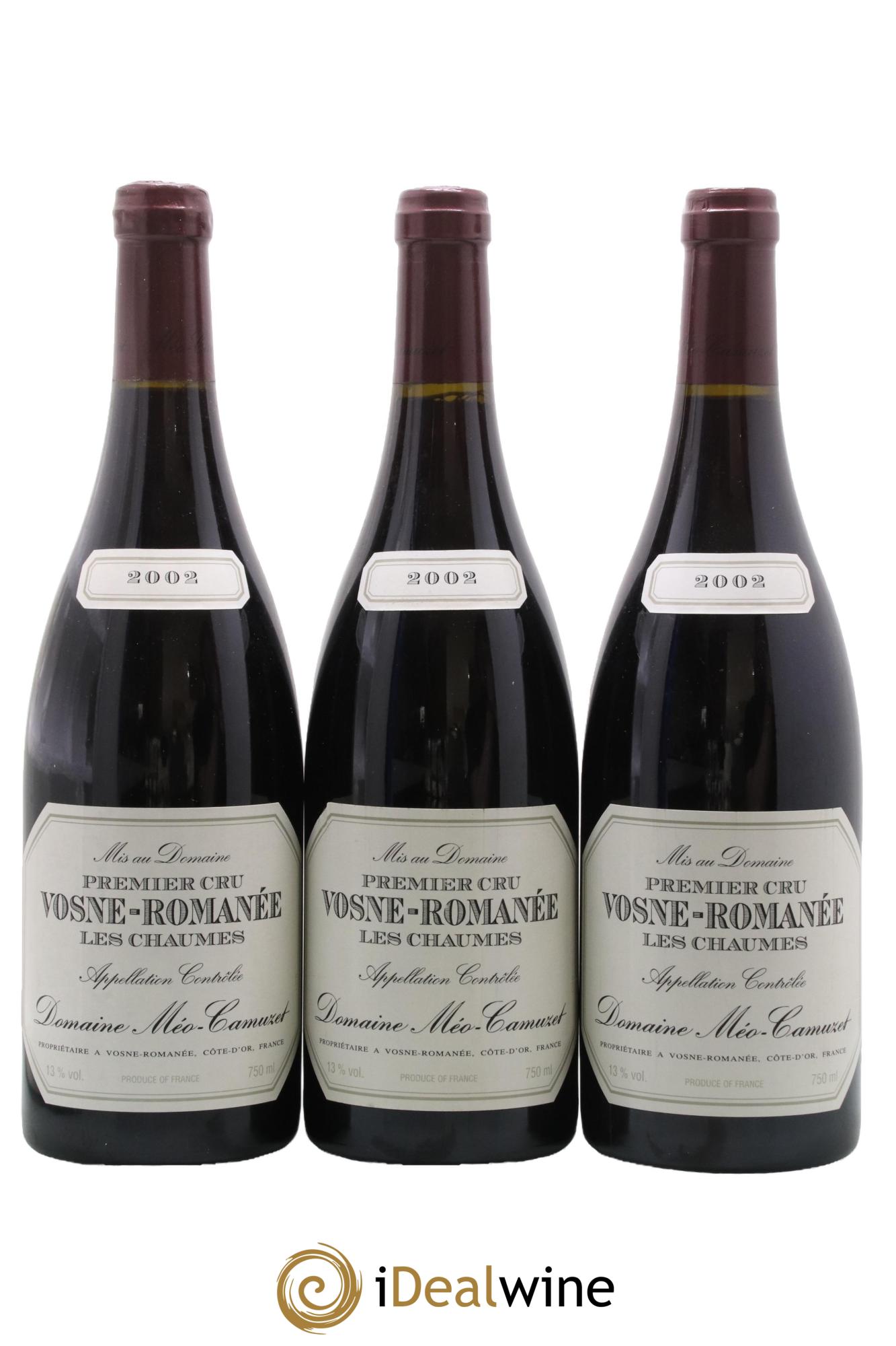 Vosne-Romanée 1er Cru Les Chaumes Méo-Camuzet (Domaine) 2002 - Lot de 3 bouteilles - 0