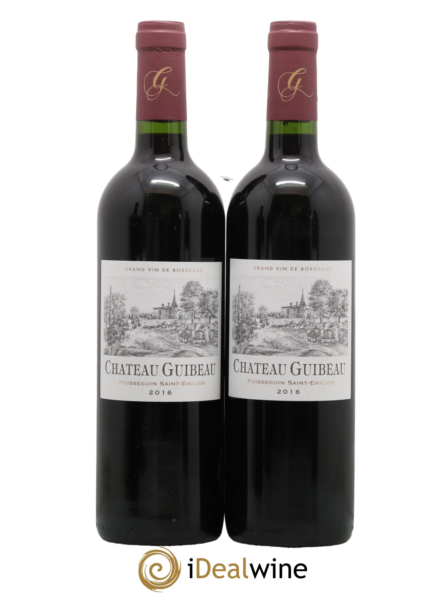 Puisseguin Saint-Émilion Chateau Guibeau 2016 - Lot de 2 bouteilles - 0