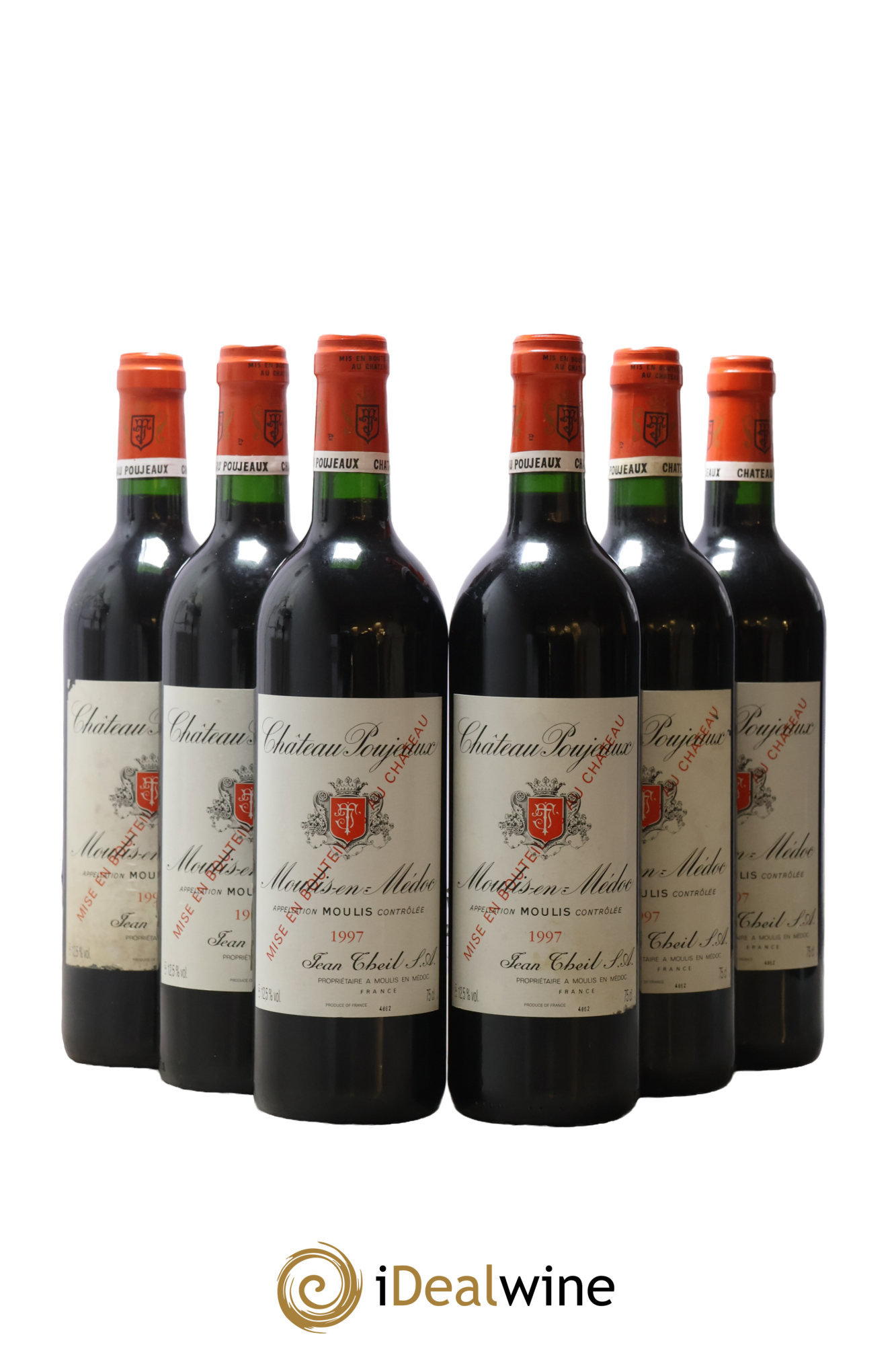 Château Poujeaux 1997 - Lot of 6 bottles - 0