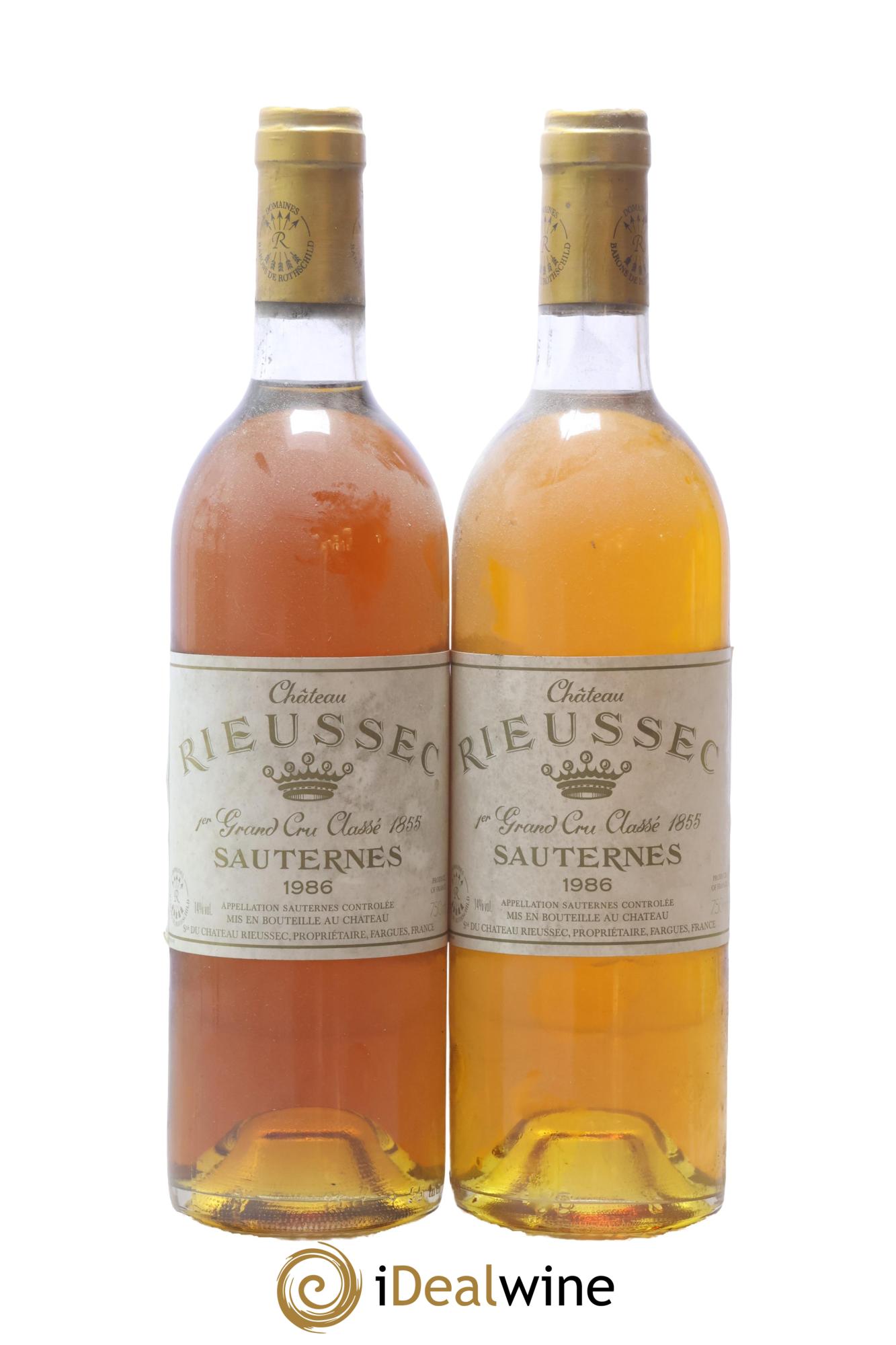 Château Rieussec 1er Grand Cru Classé 1986 - Lotto di 2 bottiglie - 0