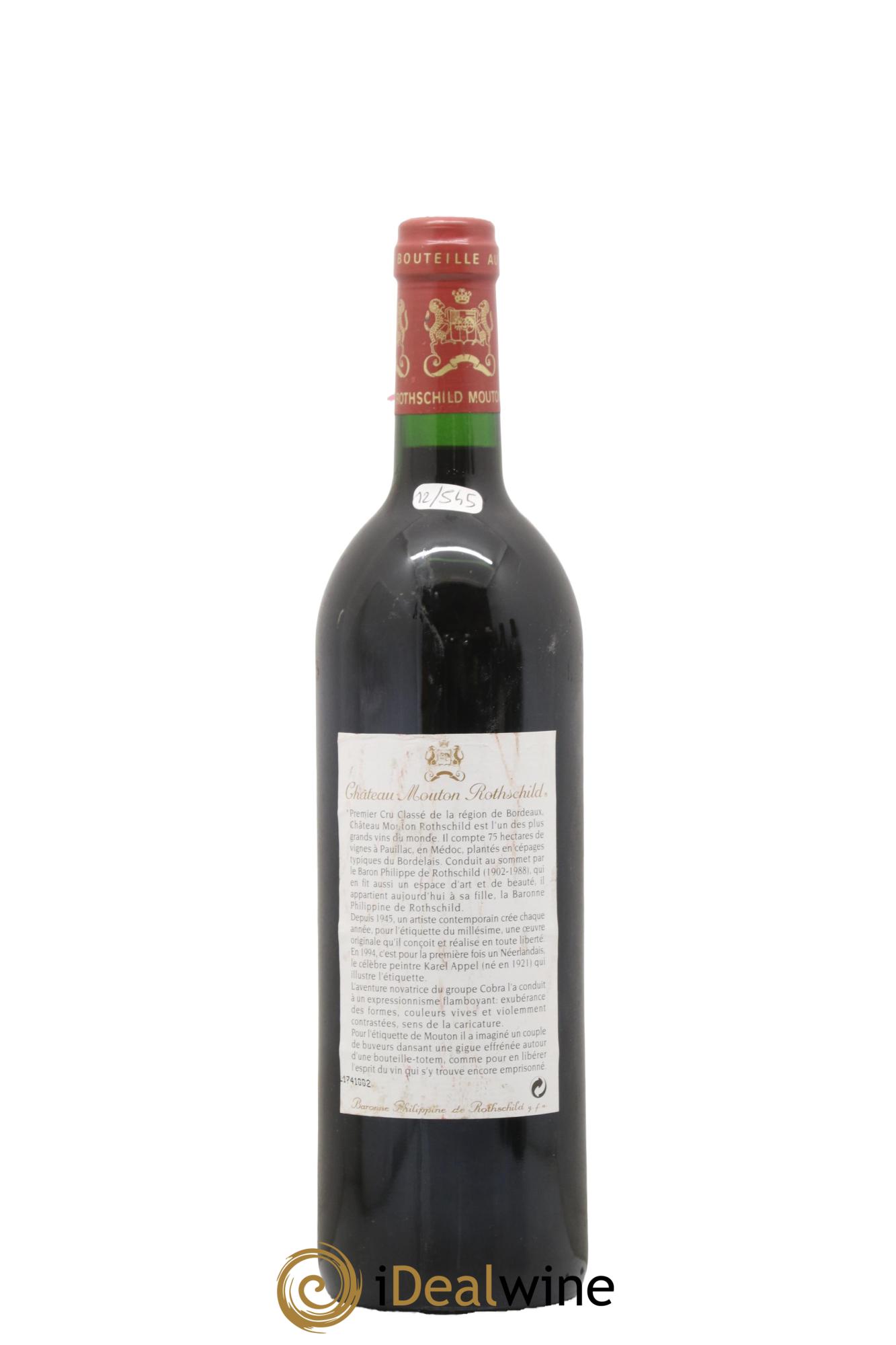 Château Mouton Rothschild 1er Grand Cru Classé 1994 - Lot of 1 bottle - 1