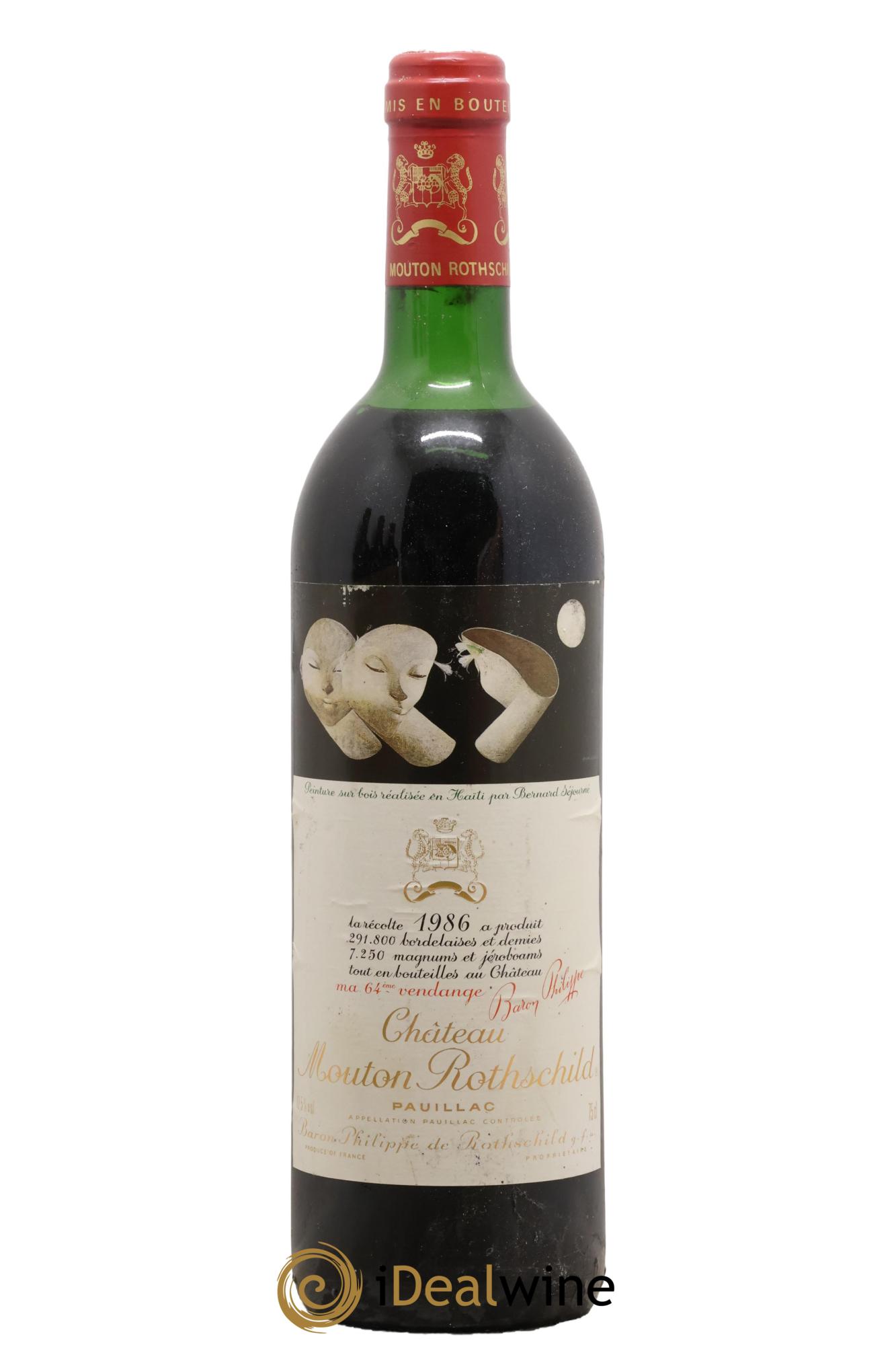 Château Mouton Rothschild 1er Grand Cru Classé 1986 - Posten von 1 Flasche - 0