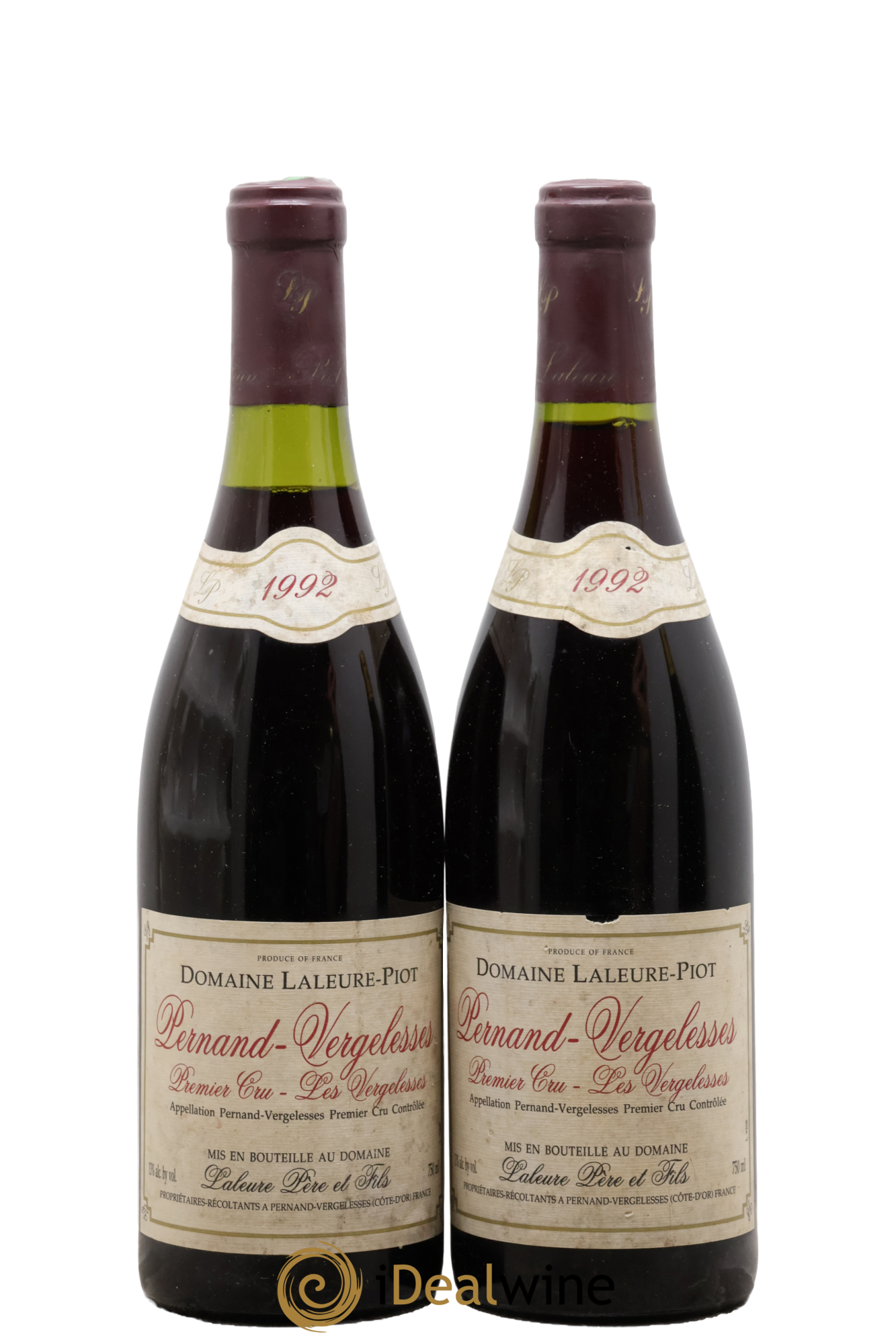 Pernand-Vergelesses 1er Cru Les Vergelesses Laleure Piot 1992 - Lot de 2 bouteilles - 0