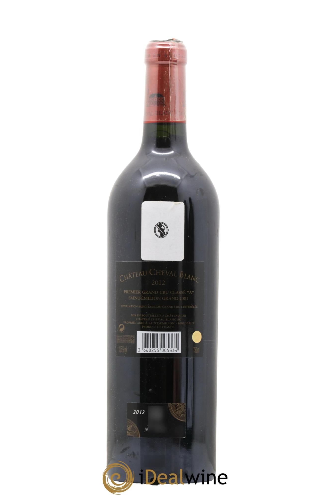 Château Cheval Blanc 1er Grand Cru Classé A 2012 - Lot de 1 bouteille - 1