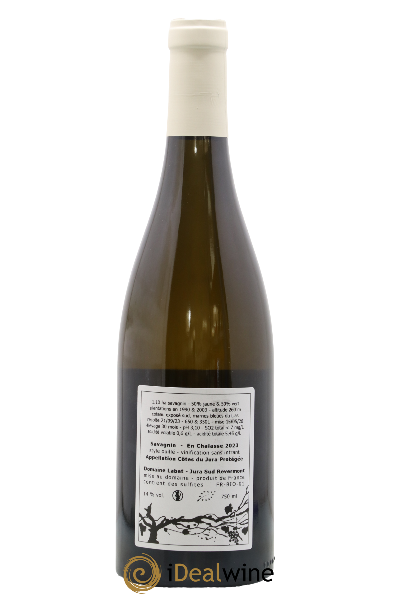 Côtes du Jura Savagnin en Chalasse Romain - Julien - Charline Labet 2023 - Lot of 1 bottle - 1
