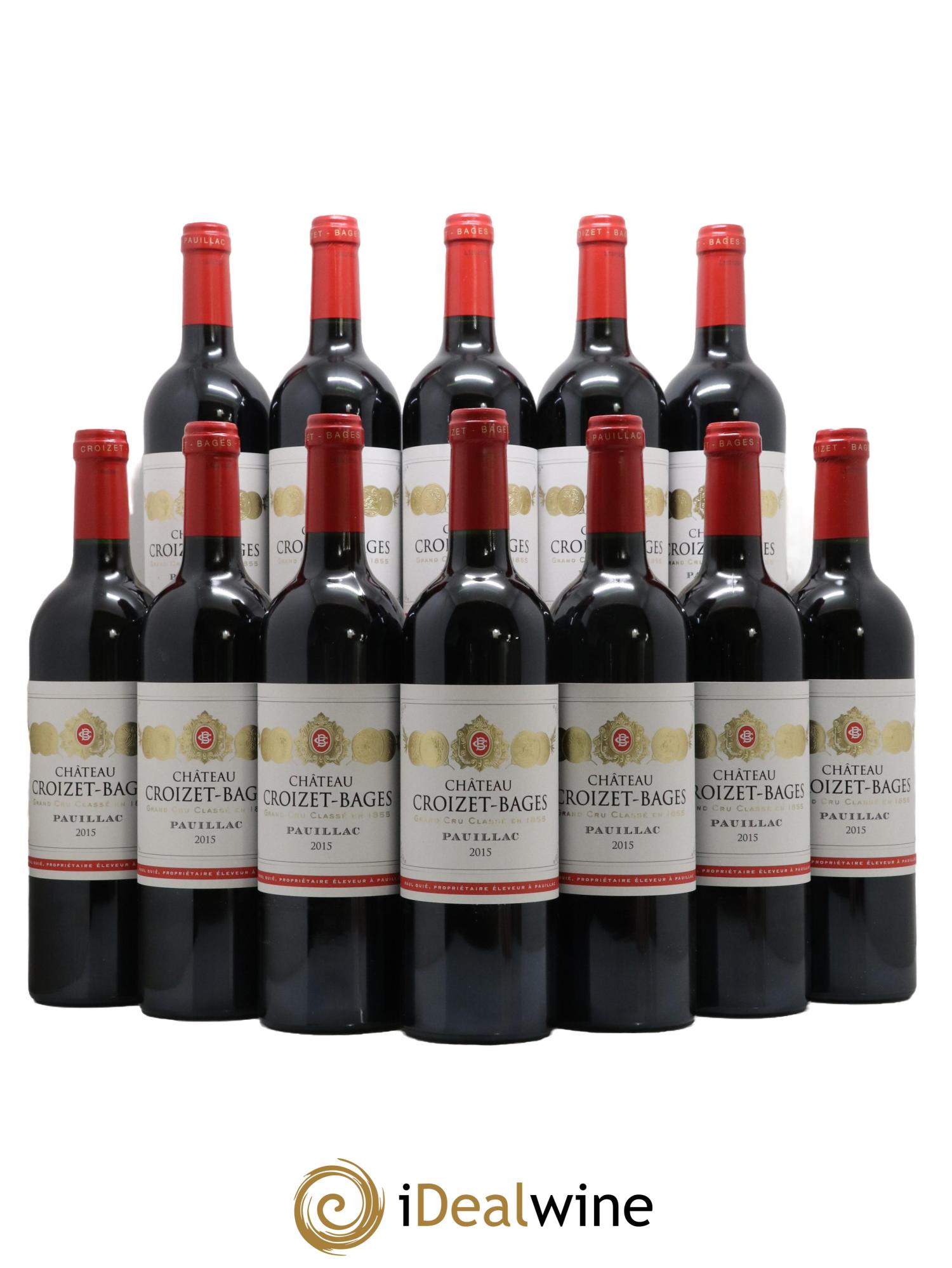Château Croizet Bages 5ème Grand Cru Classé 2015 - Lot de 12 bouteilles - 0