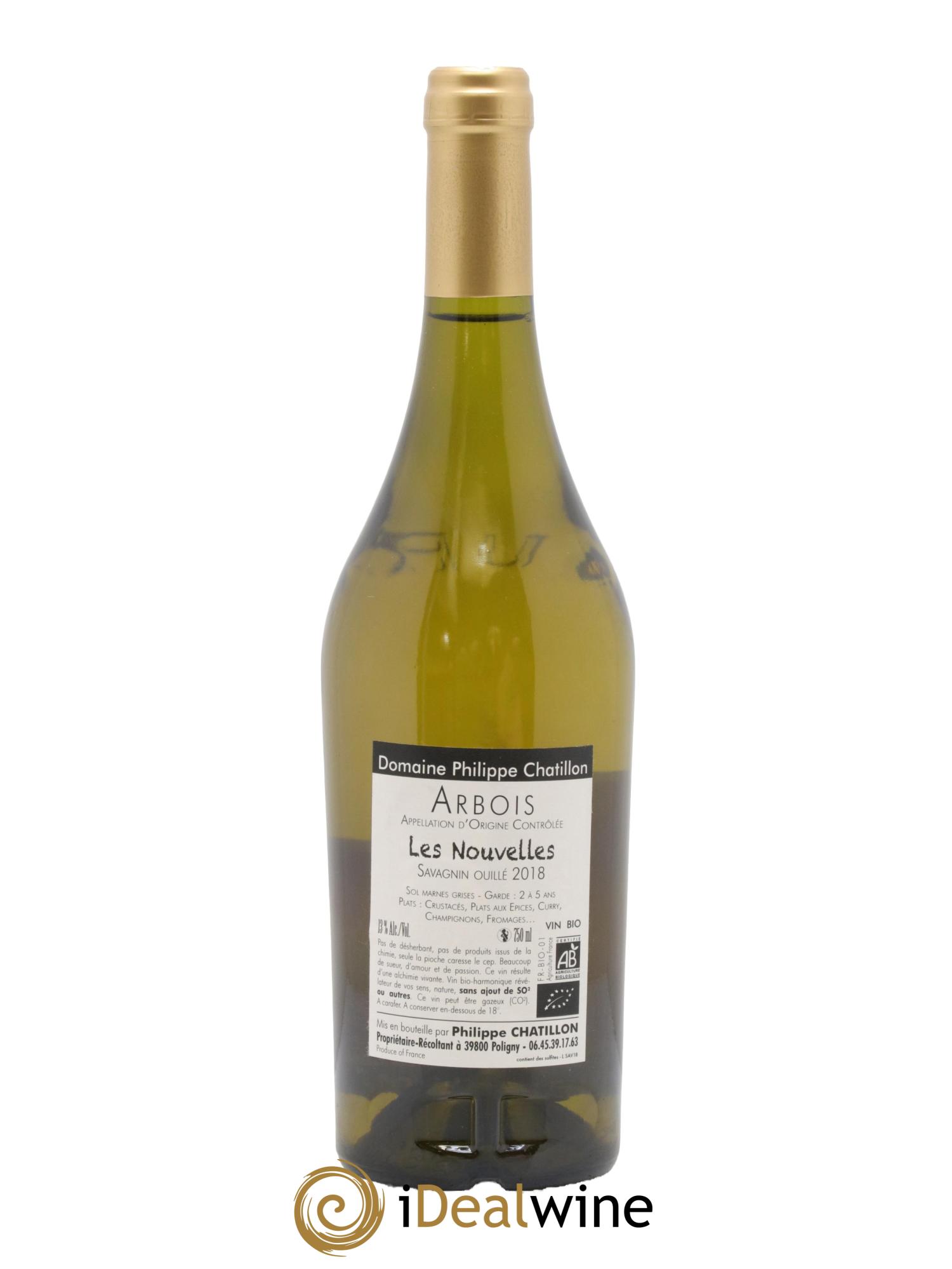 Arbois Les Nouvelles Philippe Chatillon 2018 - Lot de 1 bouteille - 1