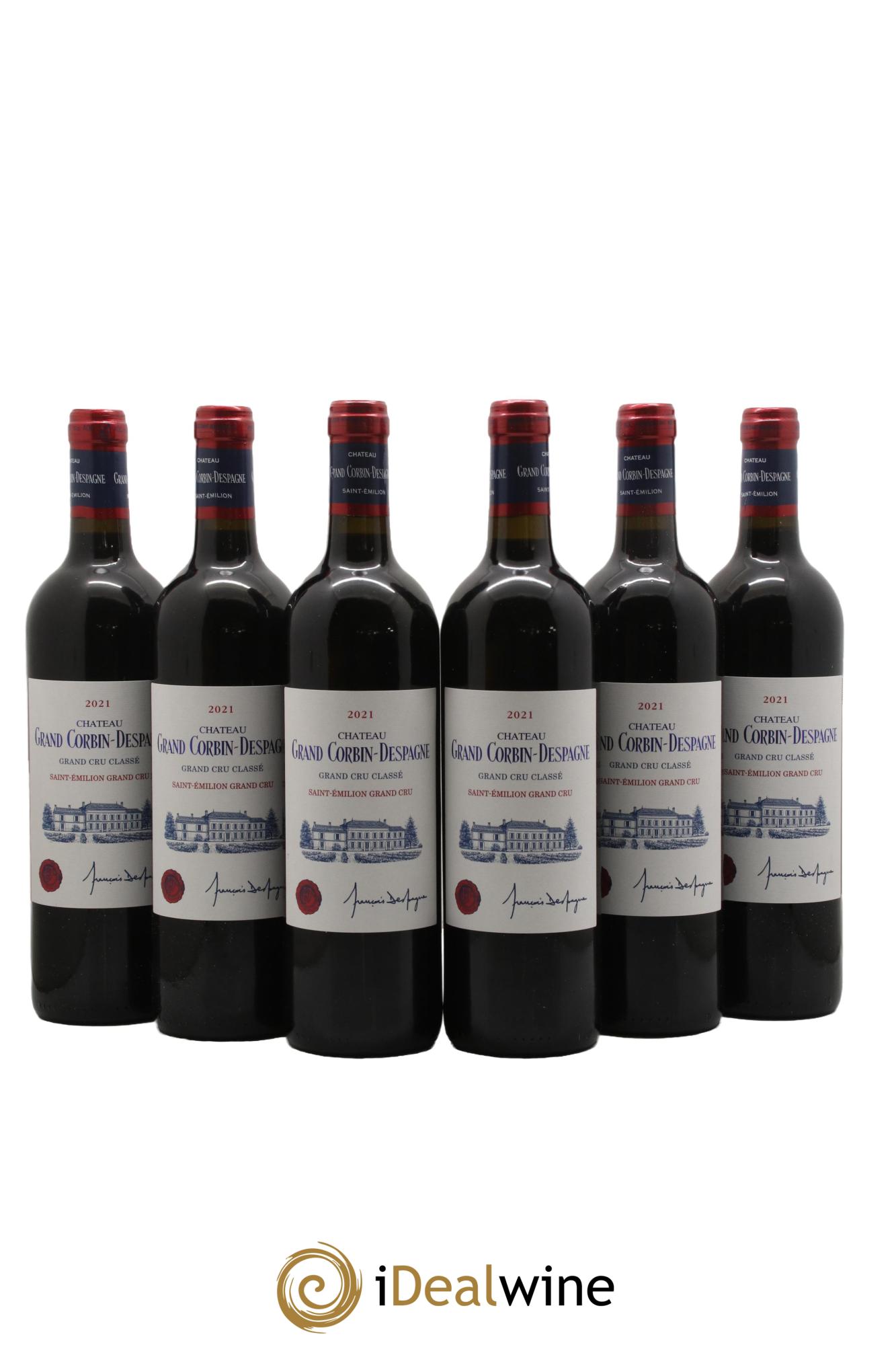 Château Grand Corbin Despagne Grand Cru Classé 2021 - Lot of 6 bottles - 0