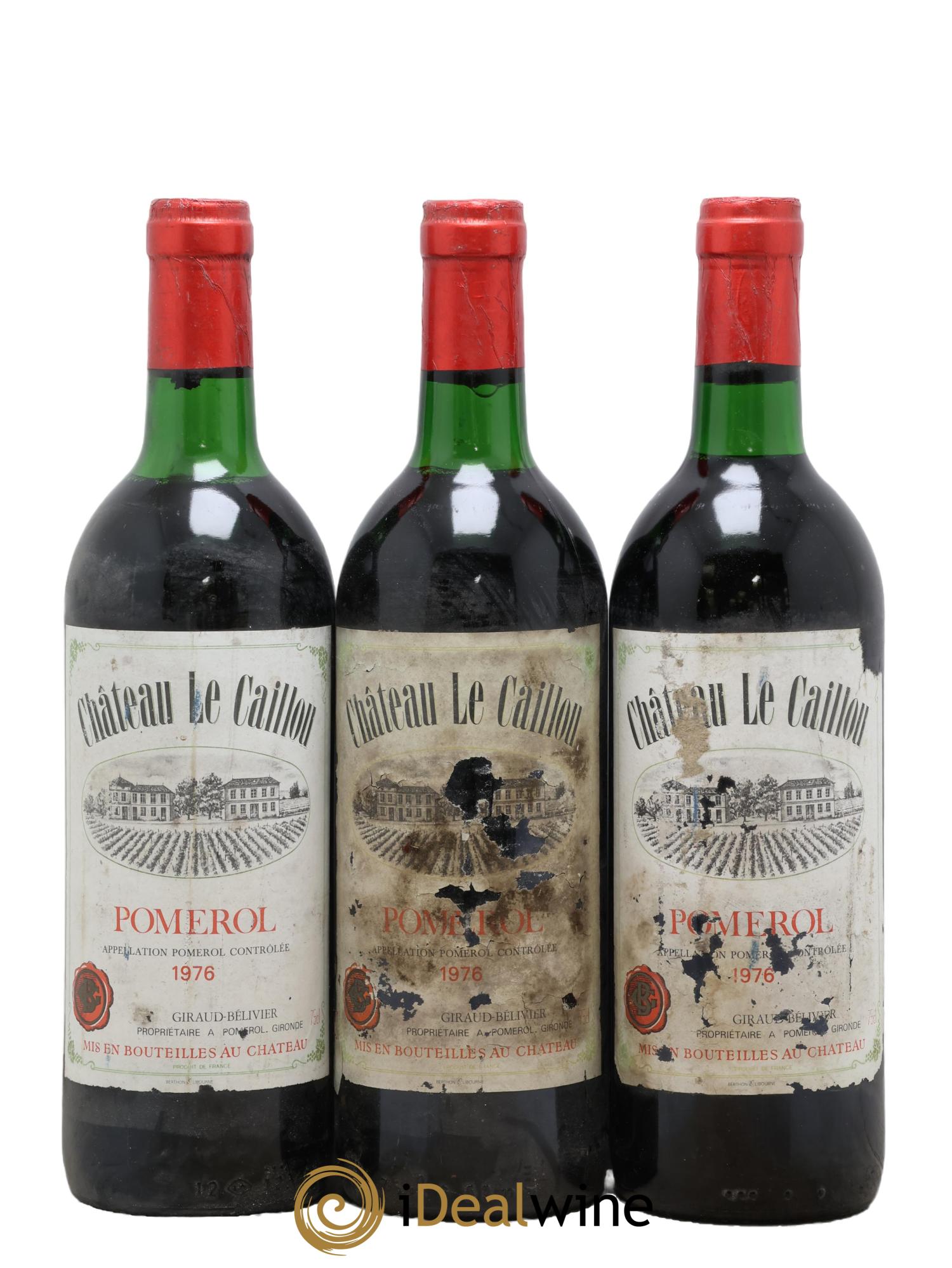 Château le Caillou 1976 - Posten von 3 Flaschen - 0