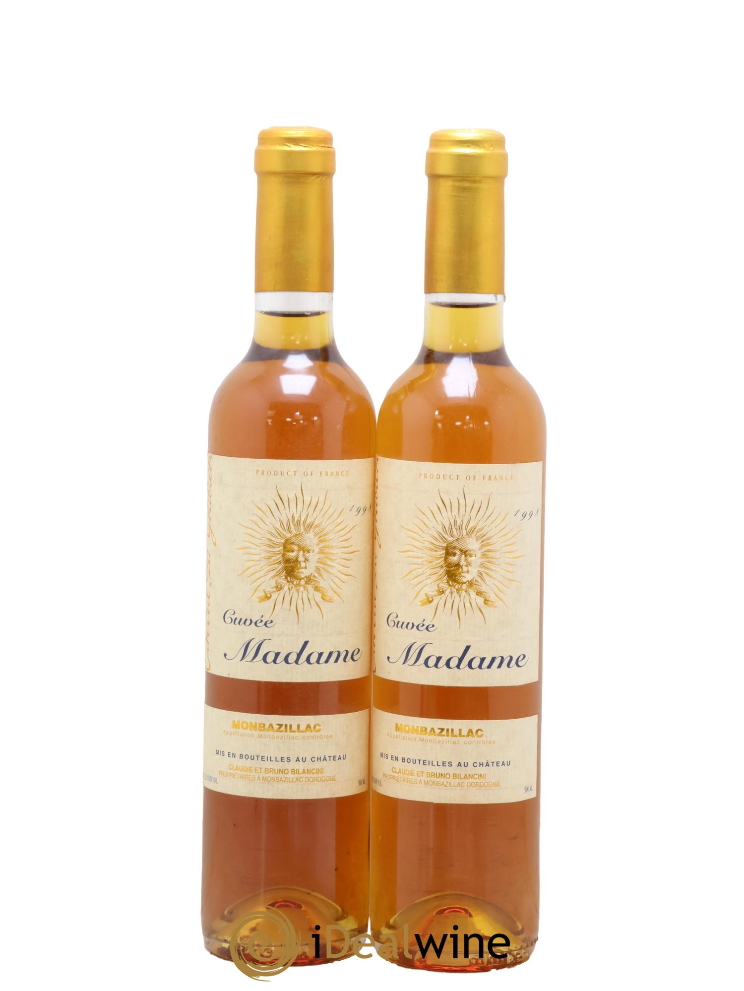 Monbazillac Château Tirecul La Gravière Cuvée Madame Bruno et Claudie Bilancini 1998 - Lot de 2 format 50cls - 0