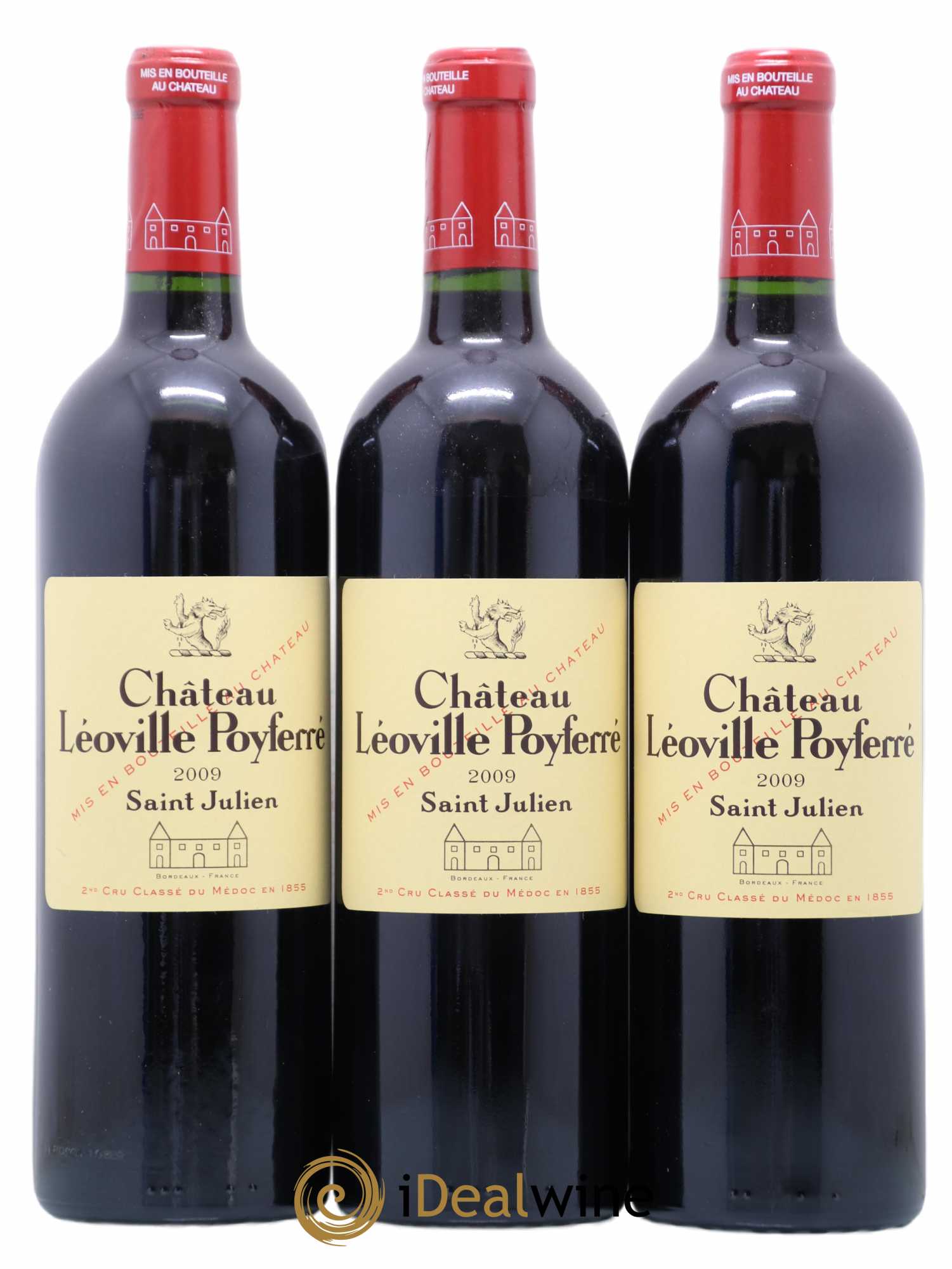 Château Léoville Poyferré 2ème Grand Cru Classé 2009 - Lot de 3 bouteilles - 0