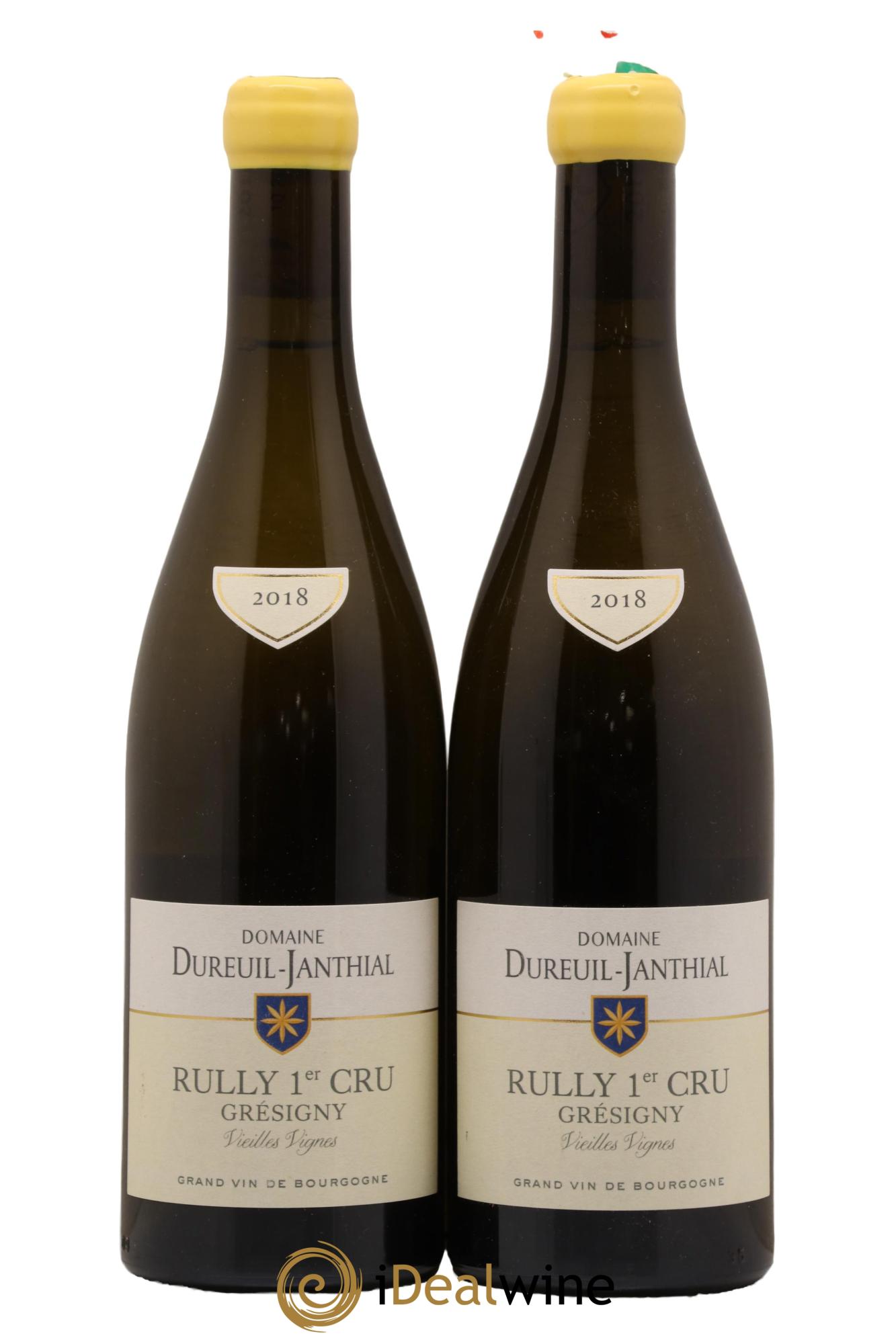Rully 1er Cru Grésigny Vieilles Vignes Vincent Dureuil-Janthial 2018 - Lot de 2 bouteilles - 0