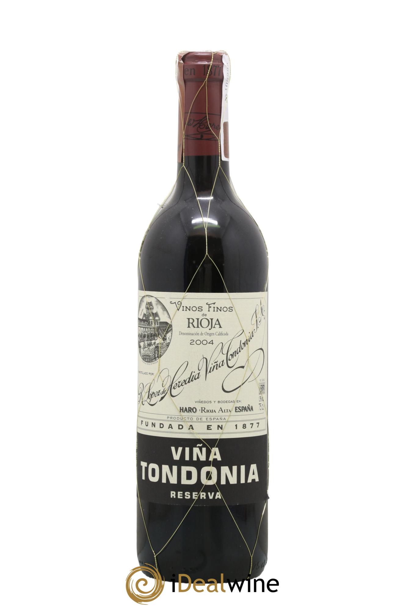 Rioja DOCA Reserva Vina Tondonia R. Lopez de Heredia 2004 - Posten von 1 Flasche - 0