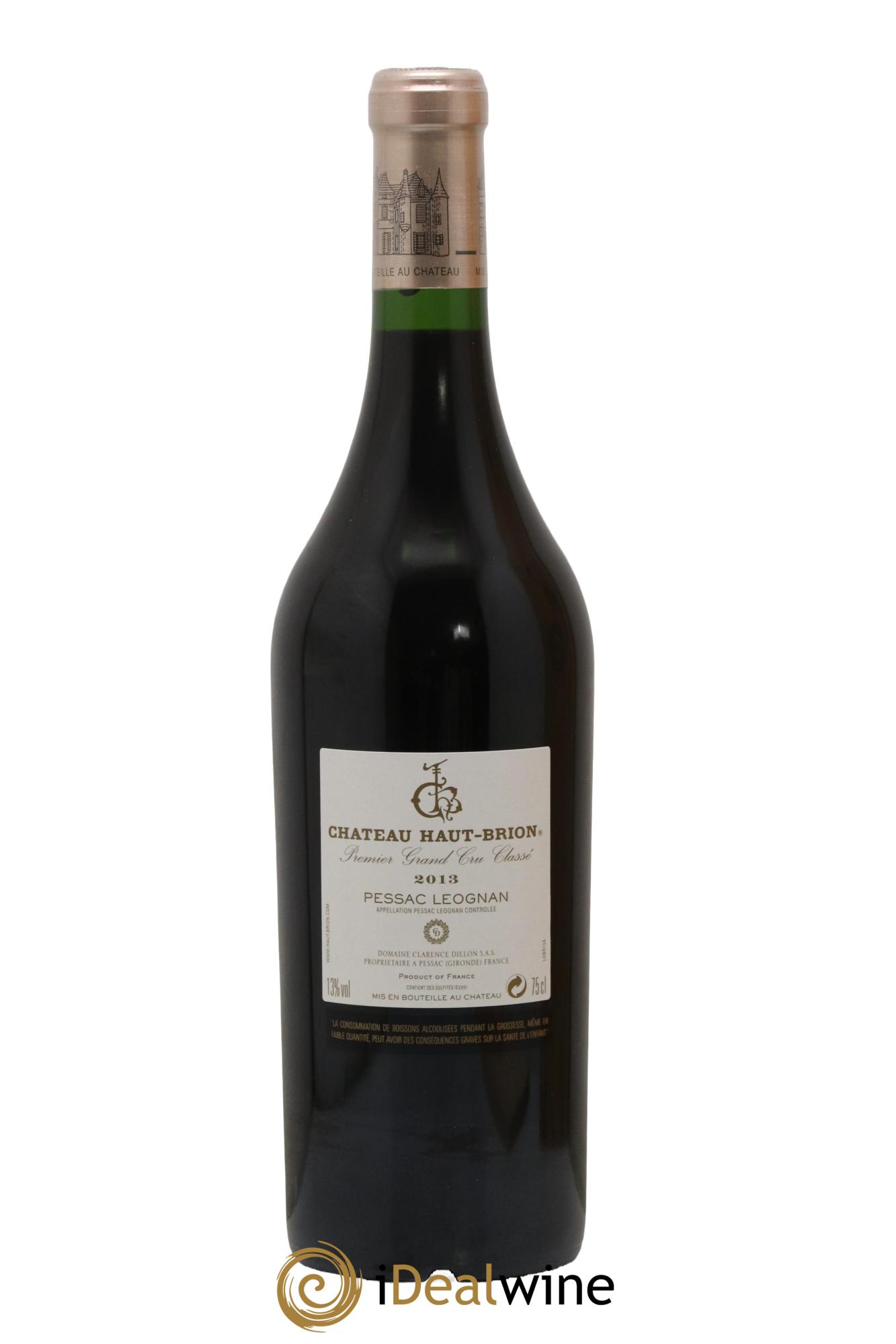 Château Haut Brion 1er Grand Cru Classé 2013 - Lot de 1 bouteille - 1