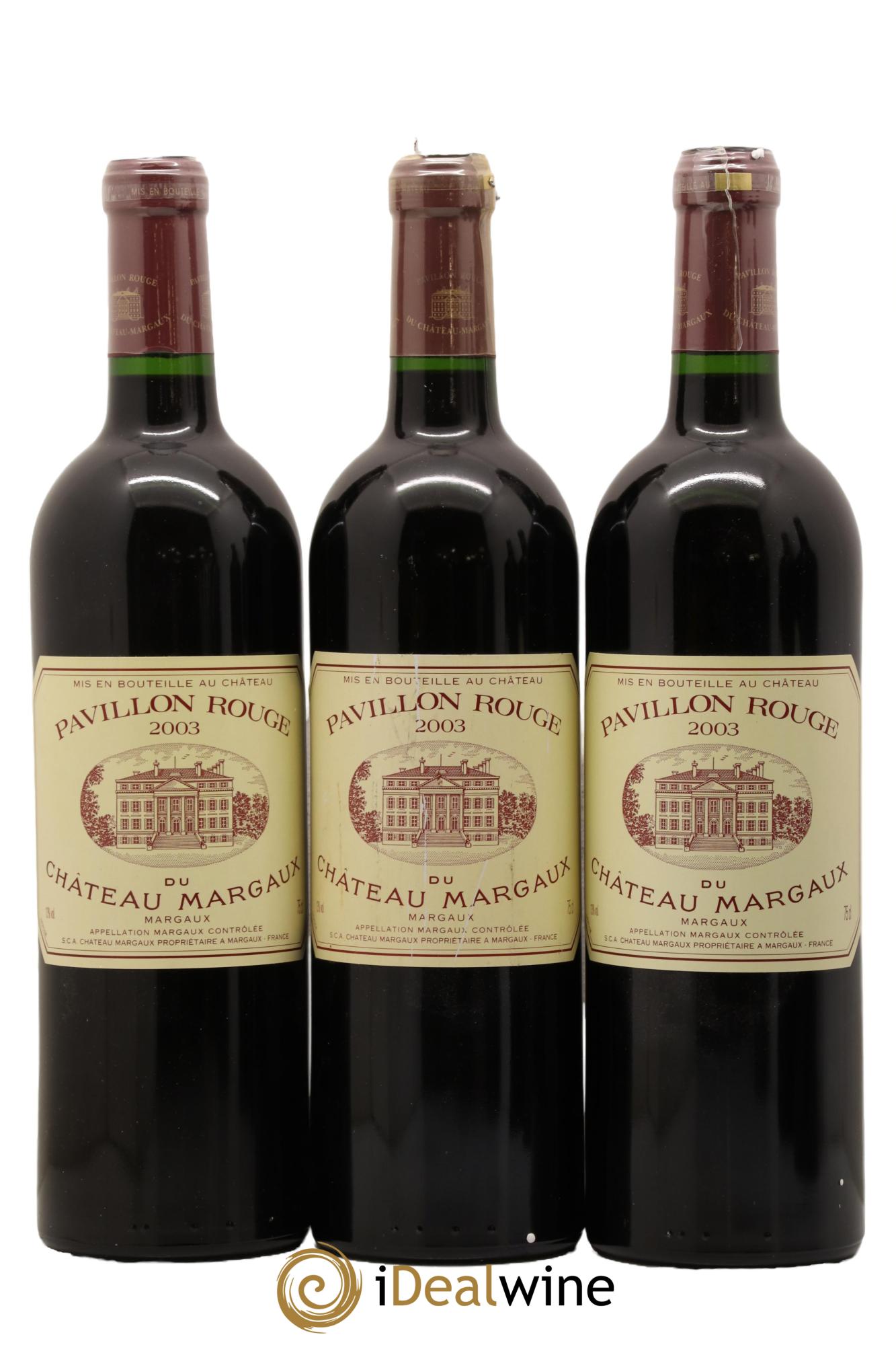 Pavillon Rouge du Château Margaux Second Vin 2003 - Lot de 3 bouteilles - 0