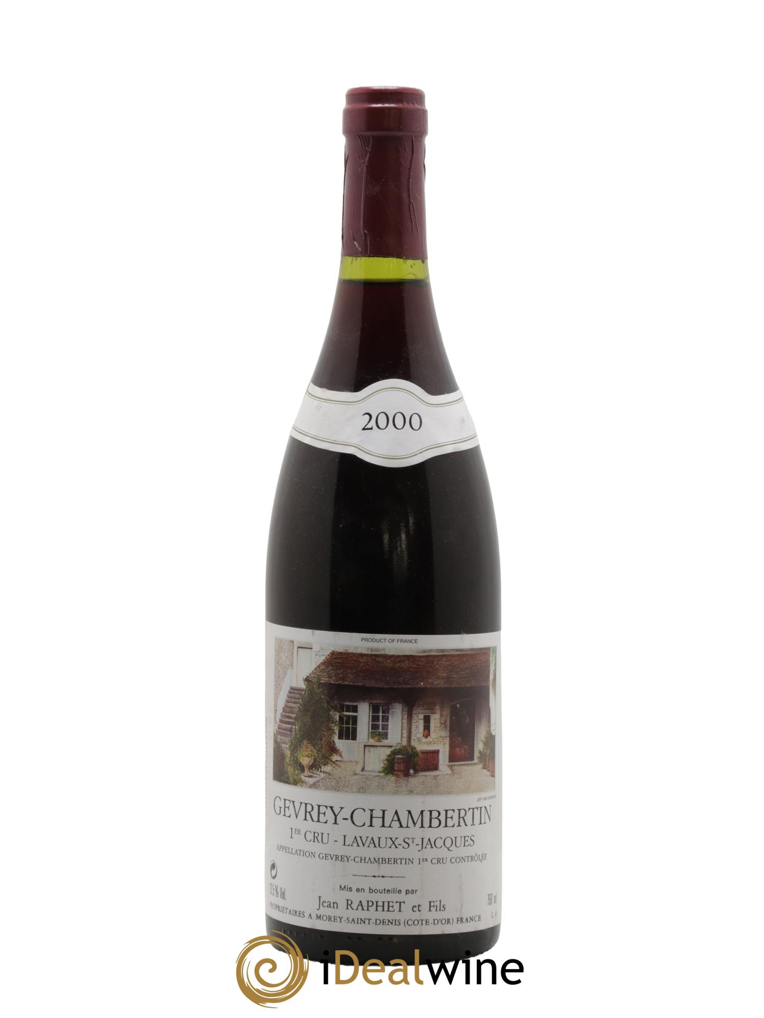 Gevrey-Chambertin 1er Cru Lavaux Saint Jacques Jean Raphet 2000 - Posten von 1 Flasche - 0