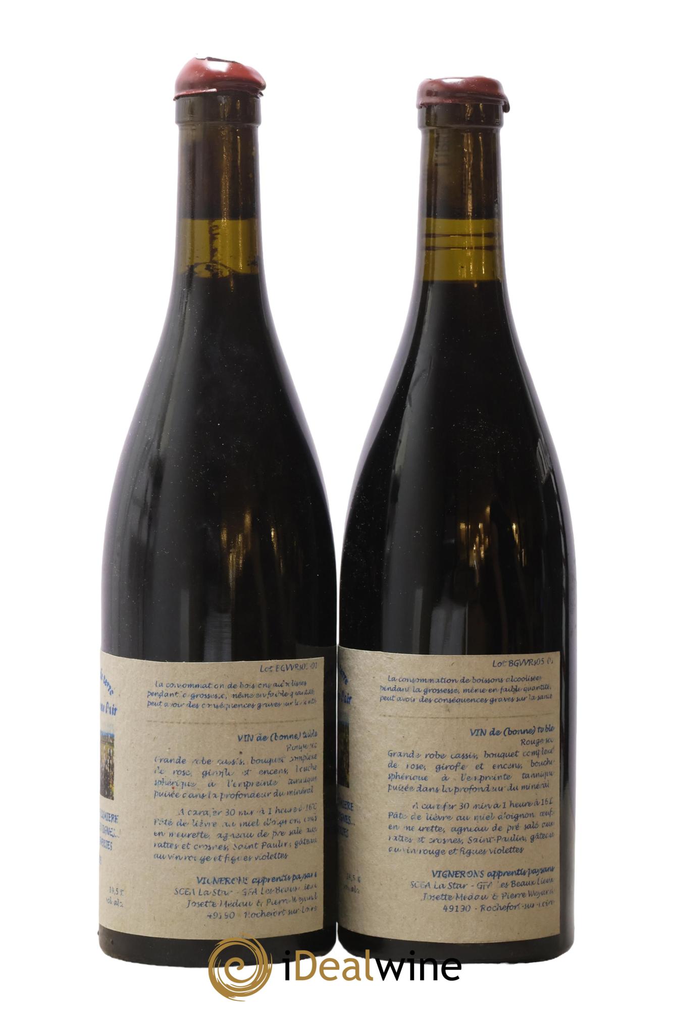 Vin de France Un vin de Terre Libre comme l'Air Le Sang de Lumière des Vieilles Vignes ... des Gasneries Josette Medau & Pierre Weyand 2005 - Lot of 2 bottles - 2