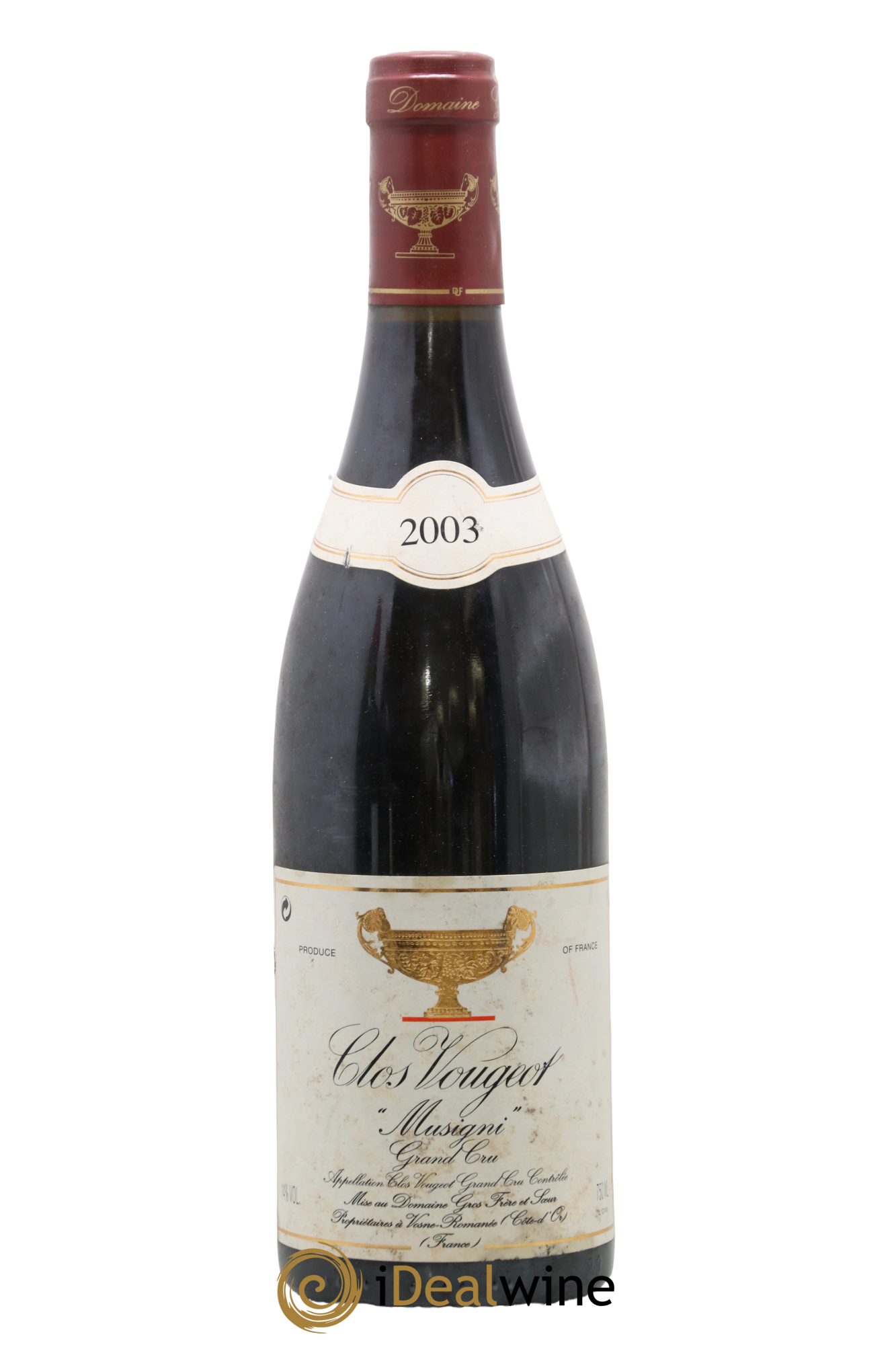 Clos de Vougeot Grand Cru Musigni Gros Frère & Soeur 2003 - Posten von 1 Flasche - 0