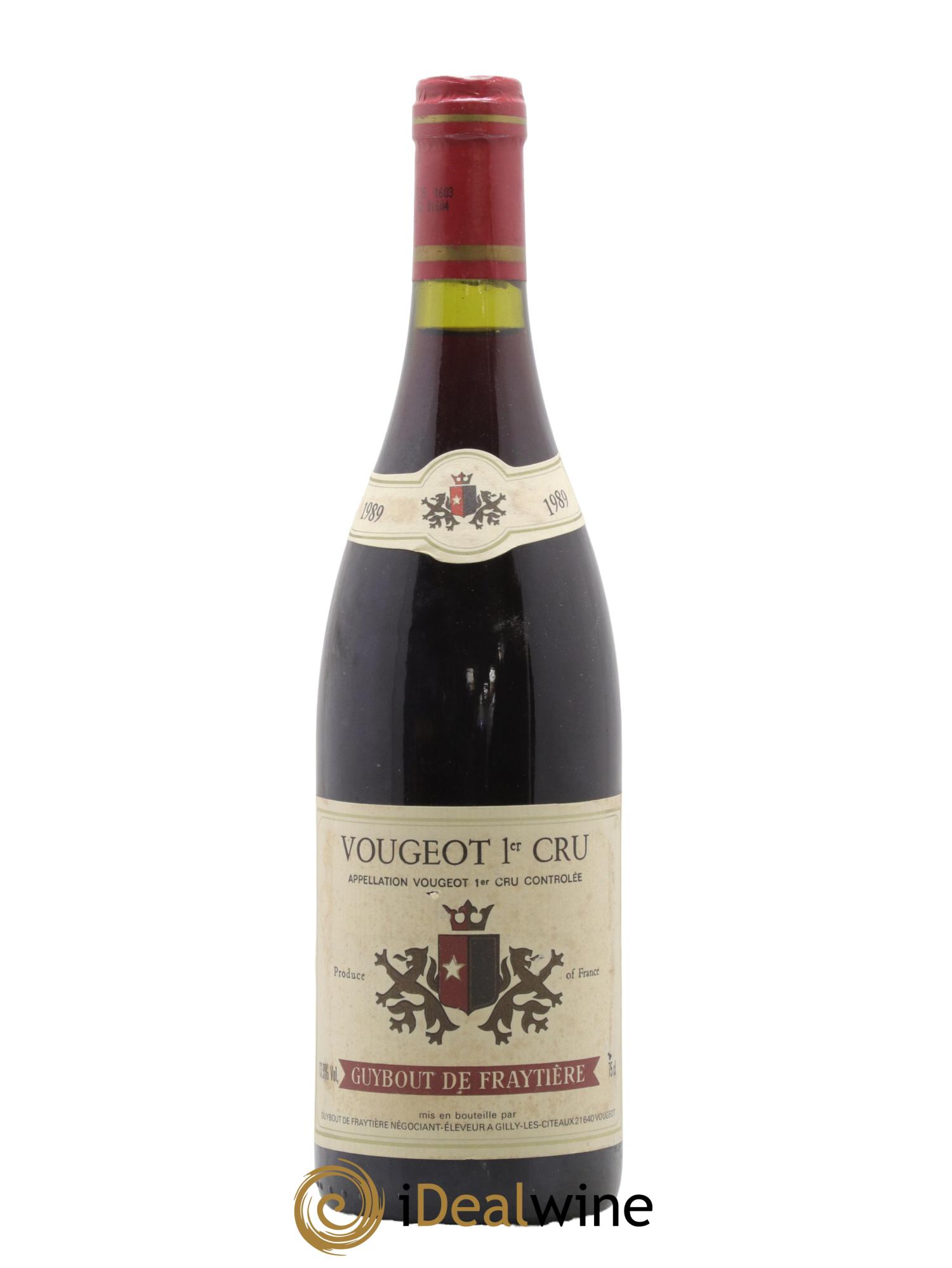 Vougeot 1er Cru Guybourt de Fraytière 1989 - Lot de 1 bouteille - 0