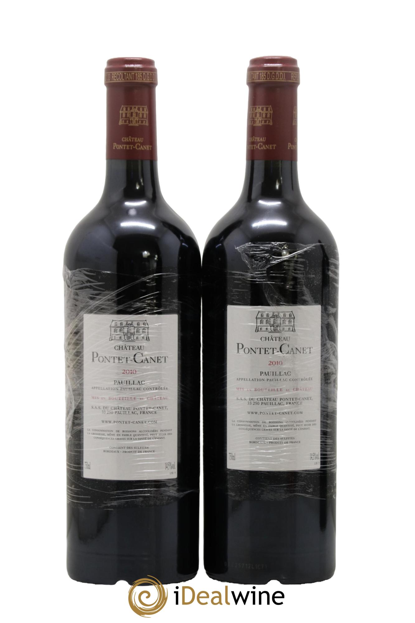 Château Pontet Canet 5ème Grand Cru Classé 2010 - Lotto di 2 bottiglie - 1
